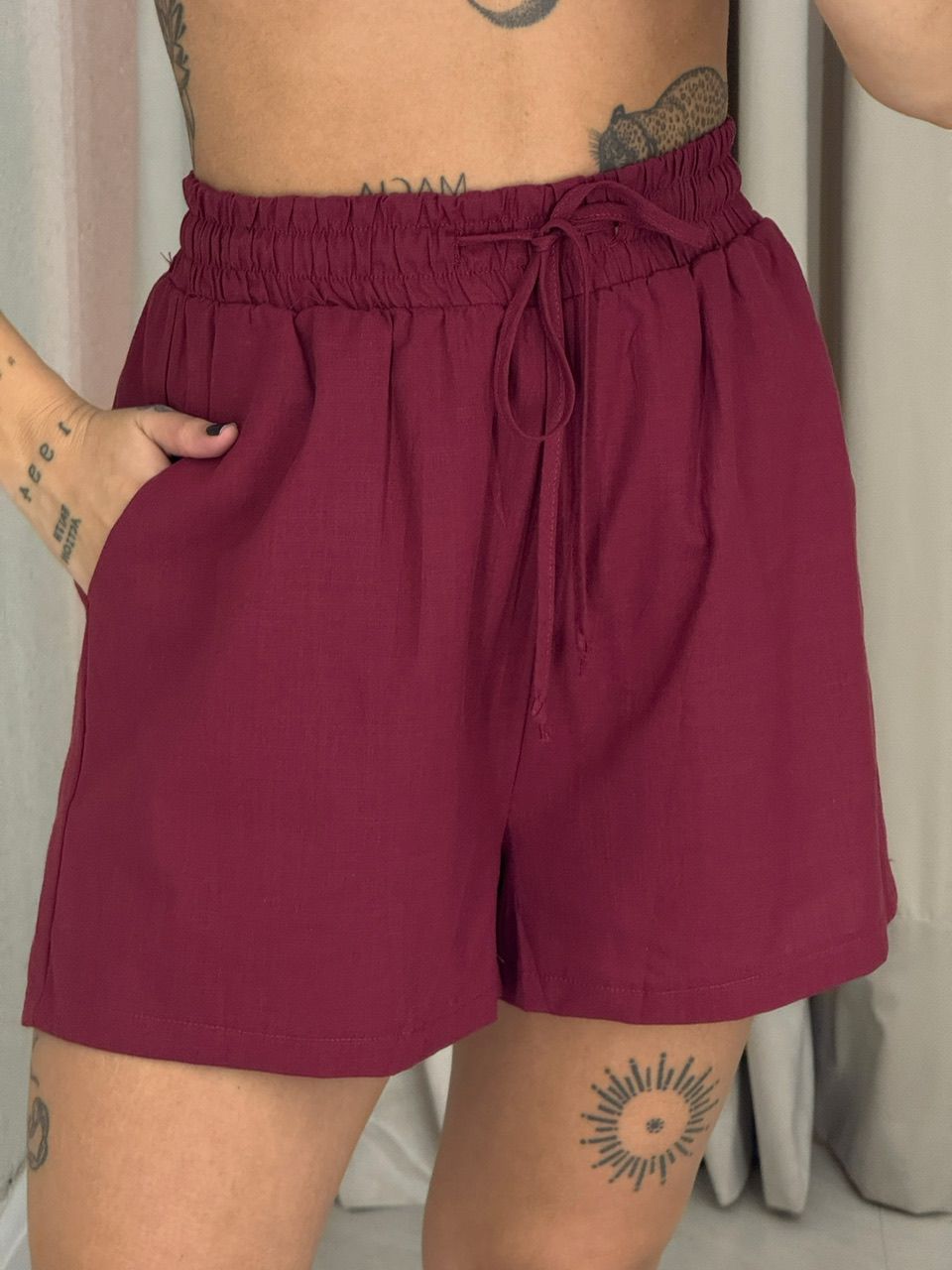 CONJUNTO AMABLY SHORT VINHO