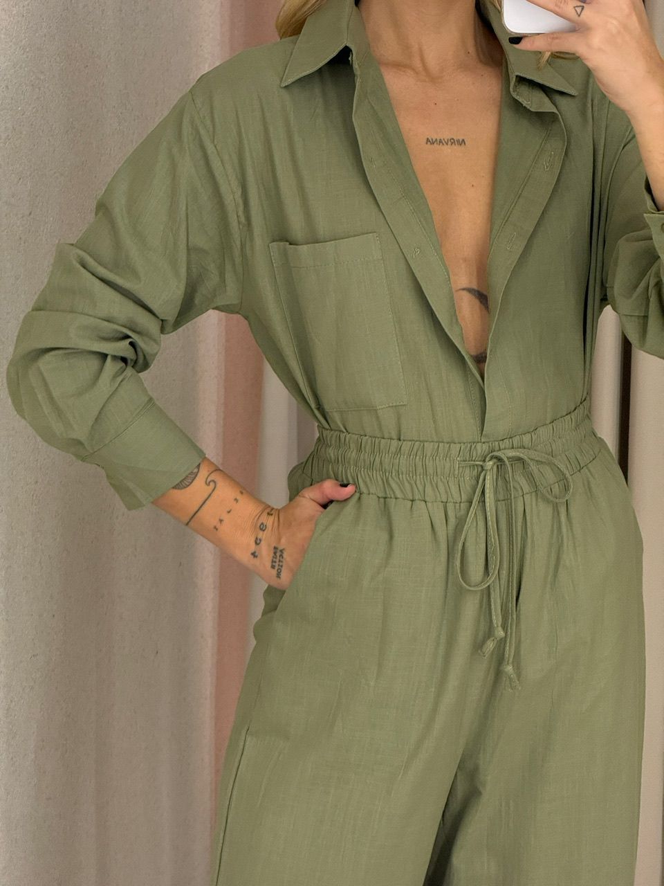 CONJUNTO RAIANE Camisa verde