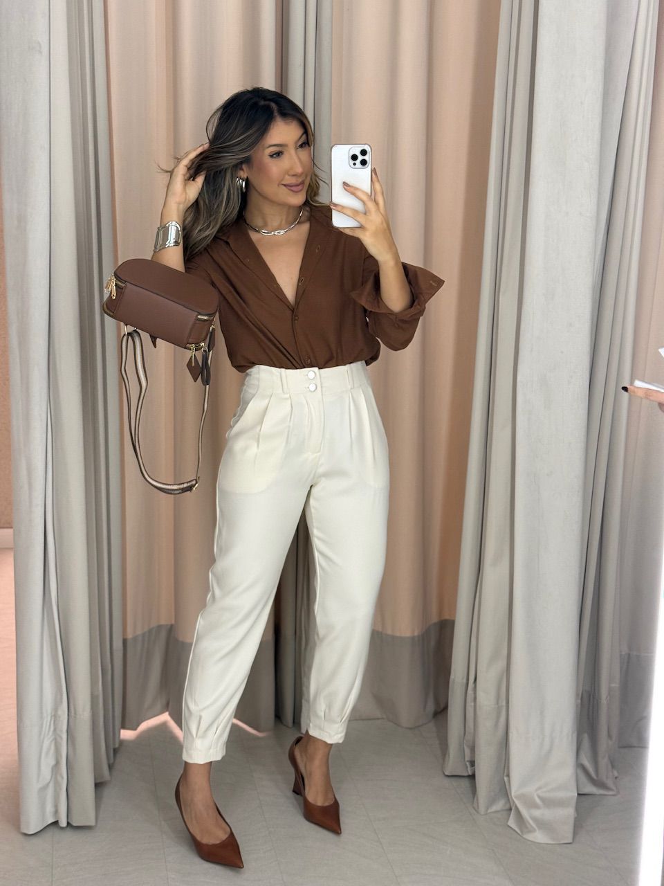 CALÇA SANDRA CENOURA AREIA