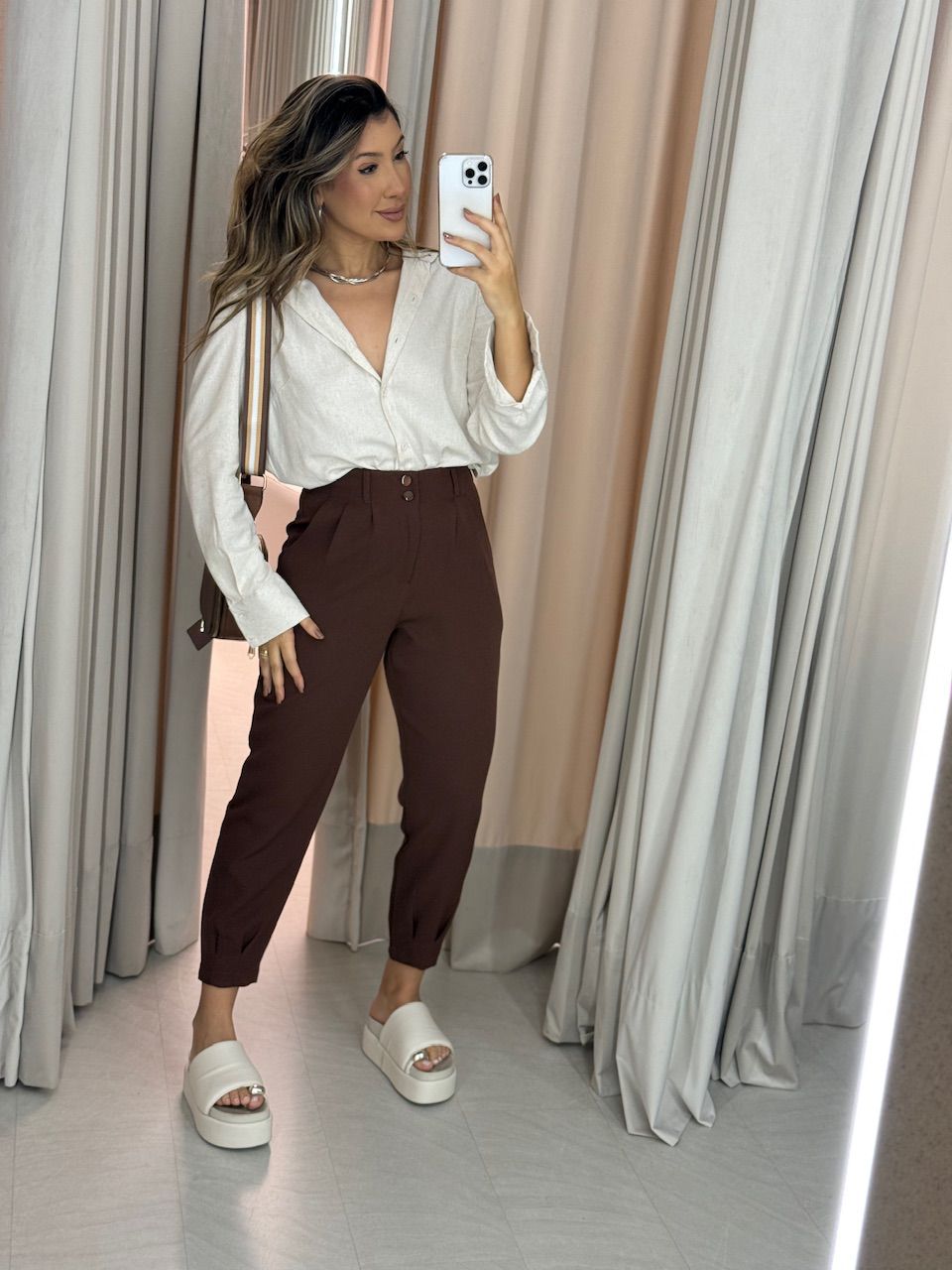 CALÇA SANDRA CENOURA MARROM