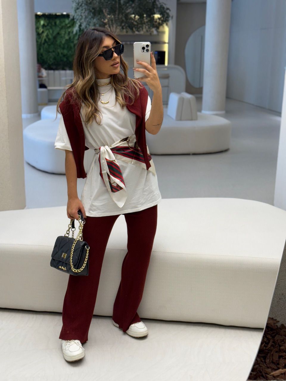 CONJUNTO NAYARA Tricot VINHO