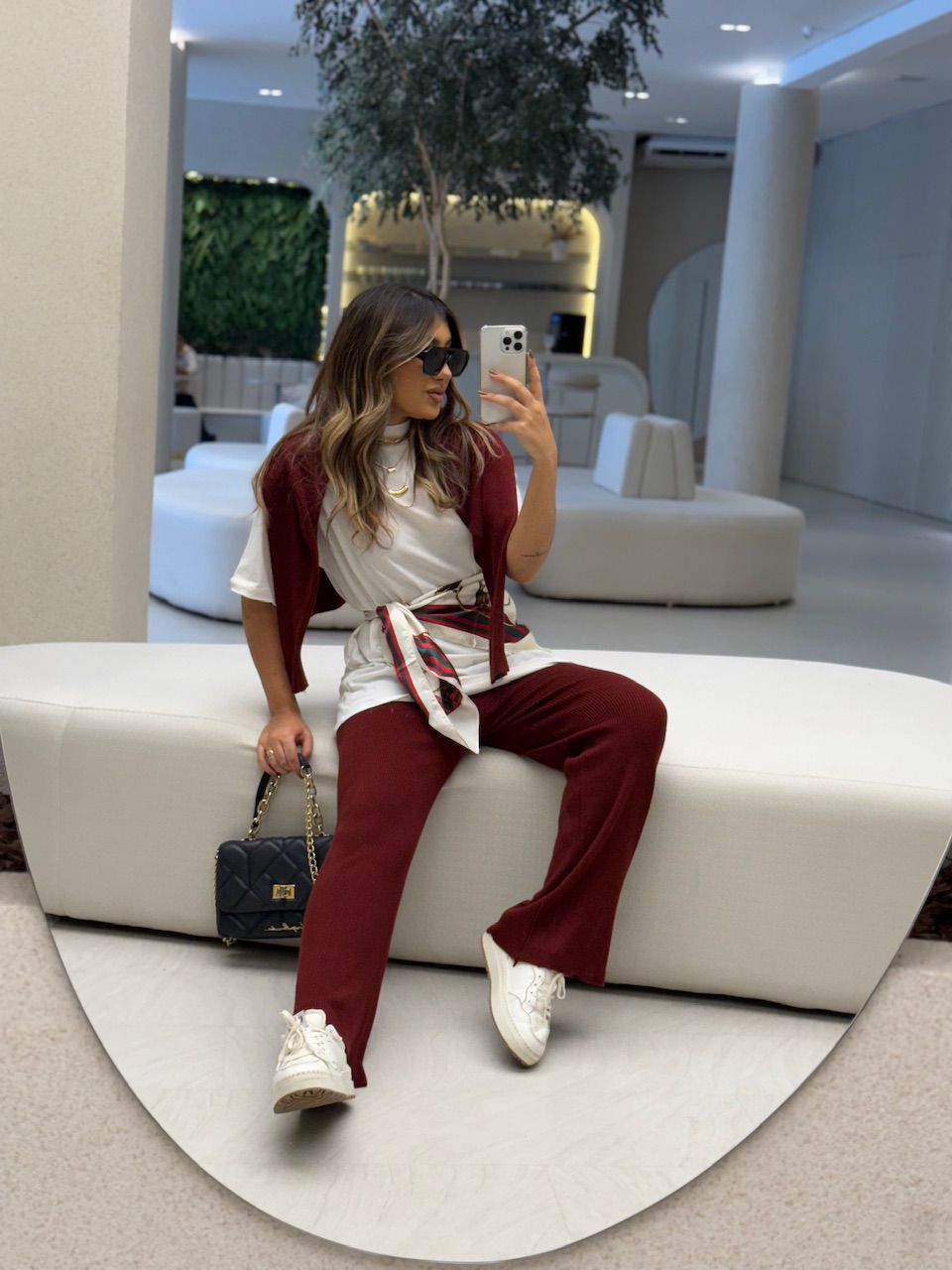 CONJUNTO NAYARA Tricot VINHO