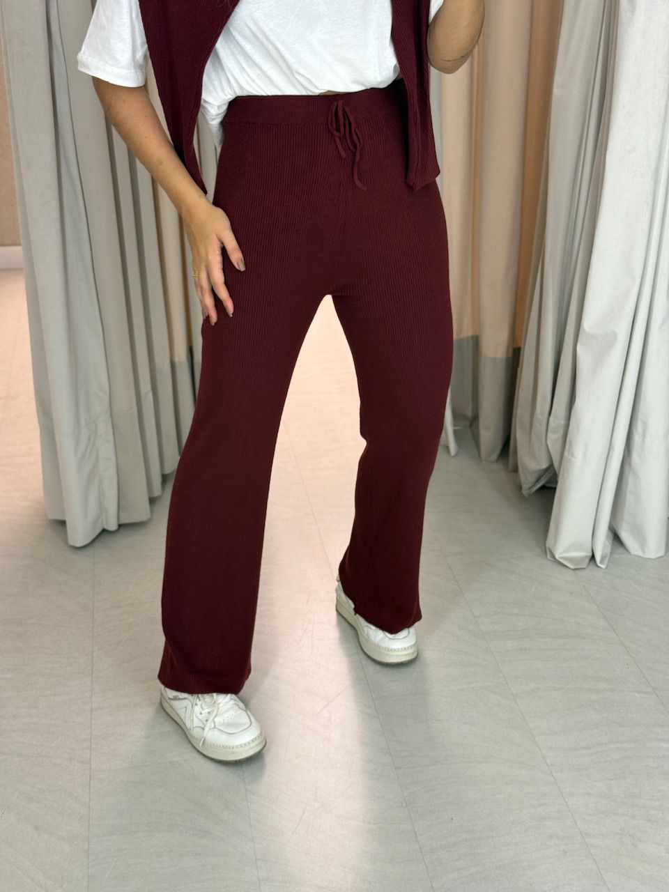 CONJUNTO NAYARA Tricot VINHO