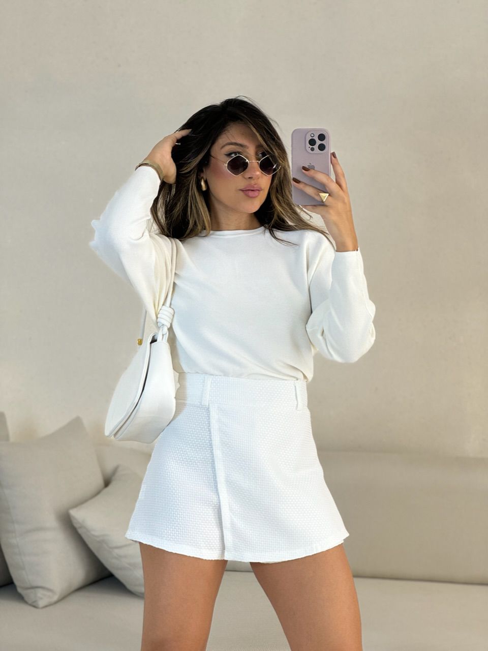 BLUSA CÁTIA MANGA LONGA OFF - 0053650048 - CAROLLA FERRARO