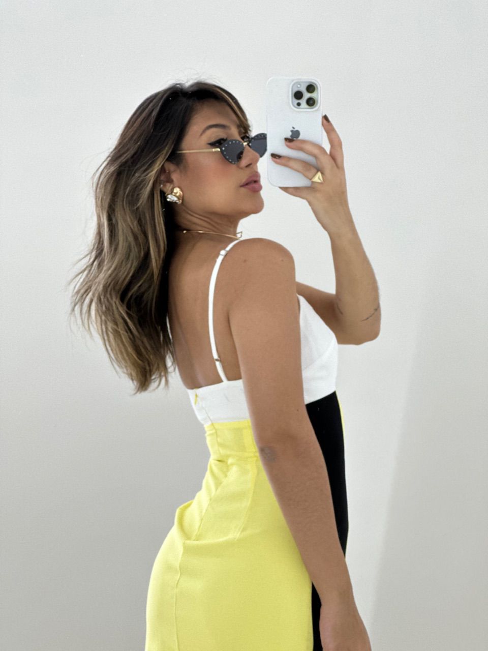 VESTIDO TRICOLOR MIDI OFF
