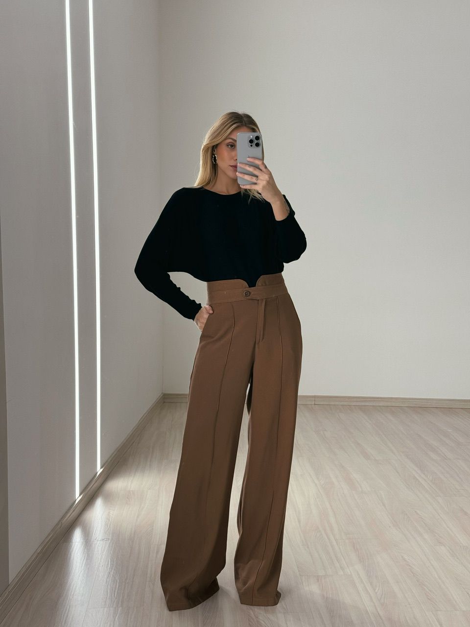 CALÇA LETÍCIA 02 PANTALONA CAPUCCINO 