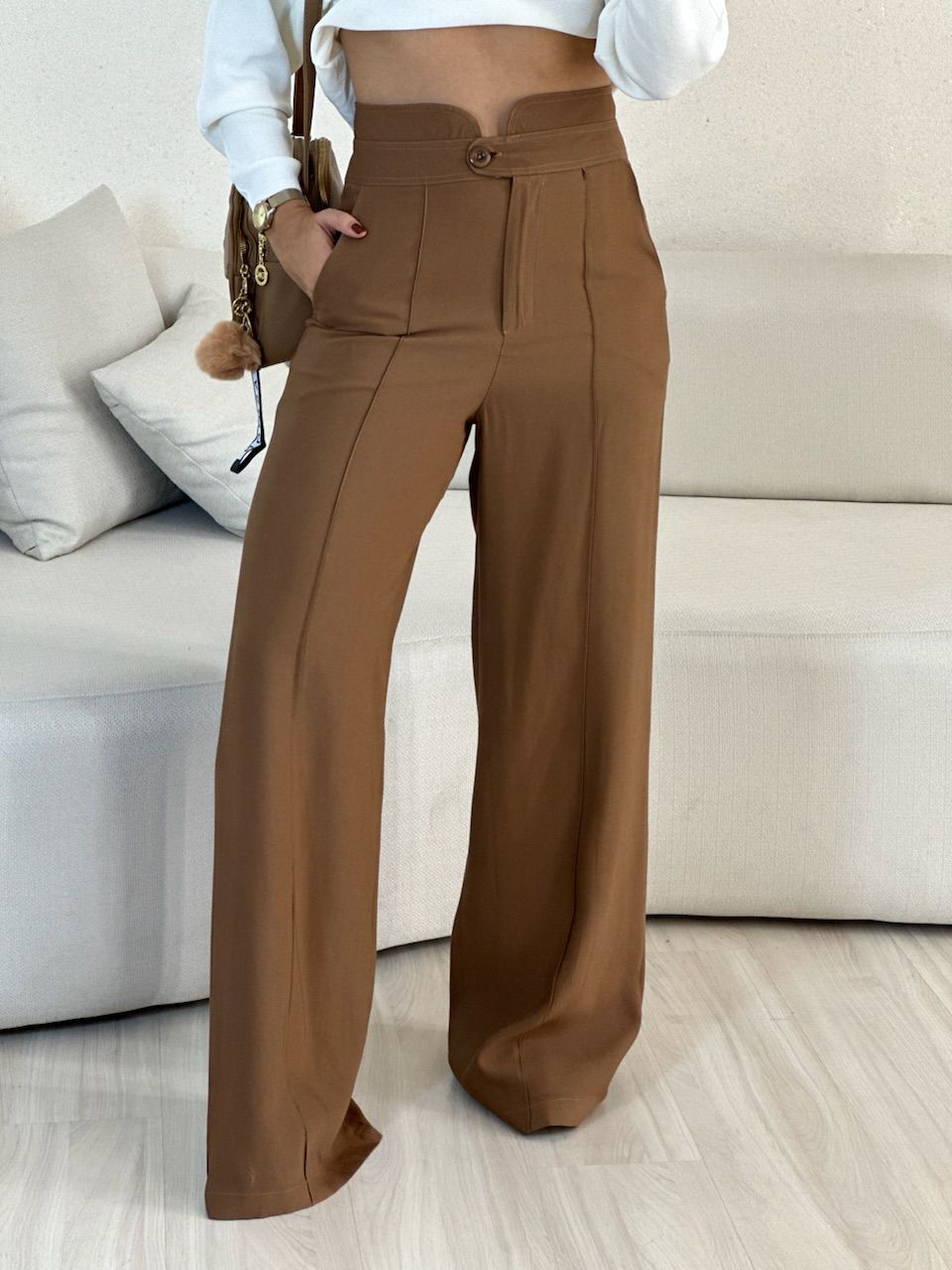 CALÇA LETÍCIA 02 PANTALONA CAPUCCINO 
