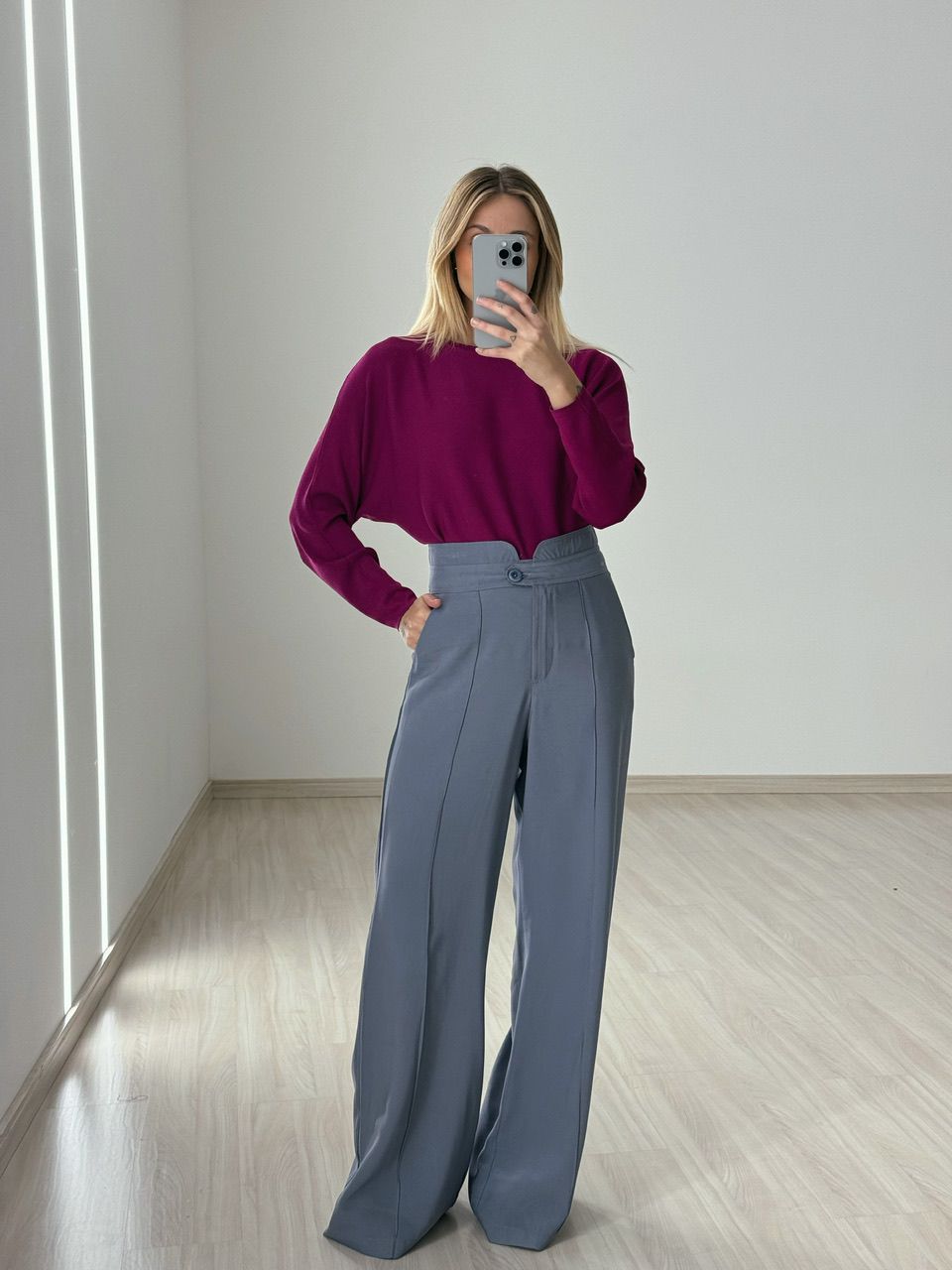 CALÇA LETÍCIA 02 PANTALONA CINZA