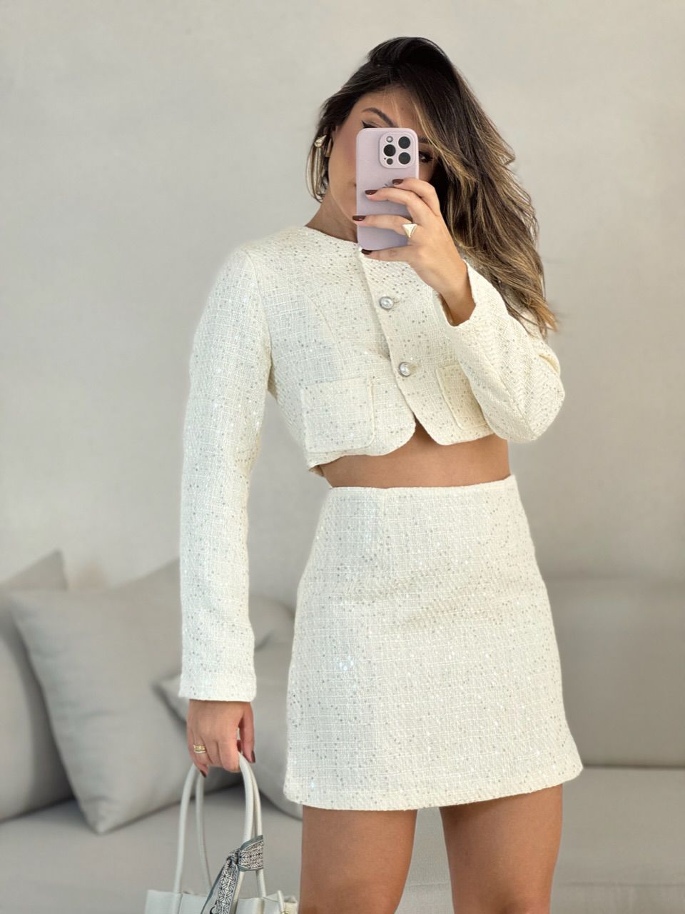 CONJUNTO DANIELA MINI PAETÊ OFF