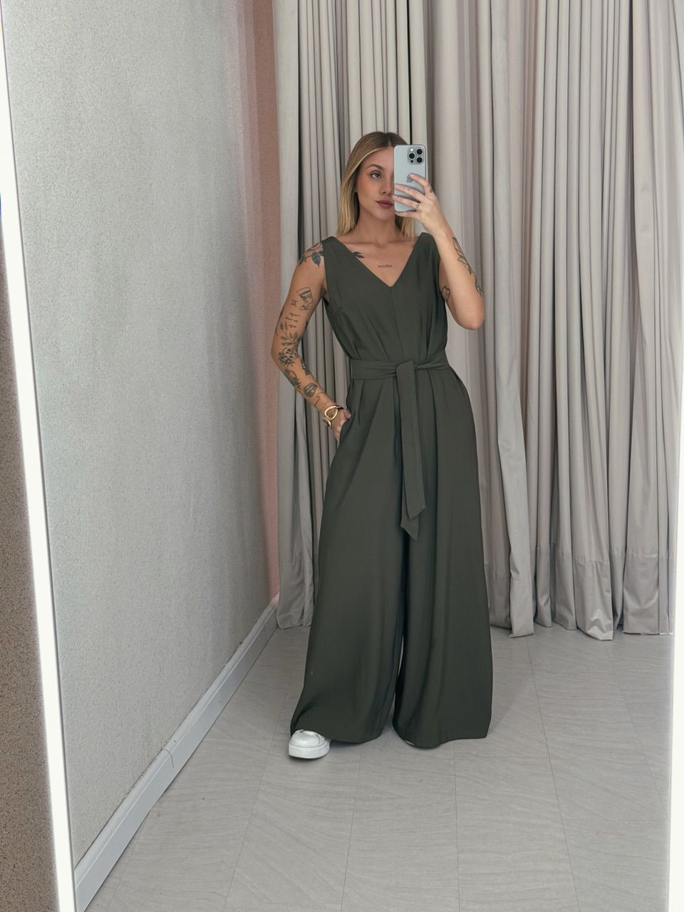 MACACÃO BRENDA PANTALONA VERDE