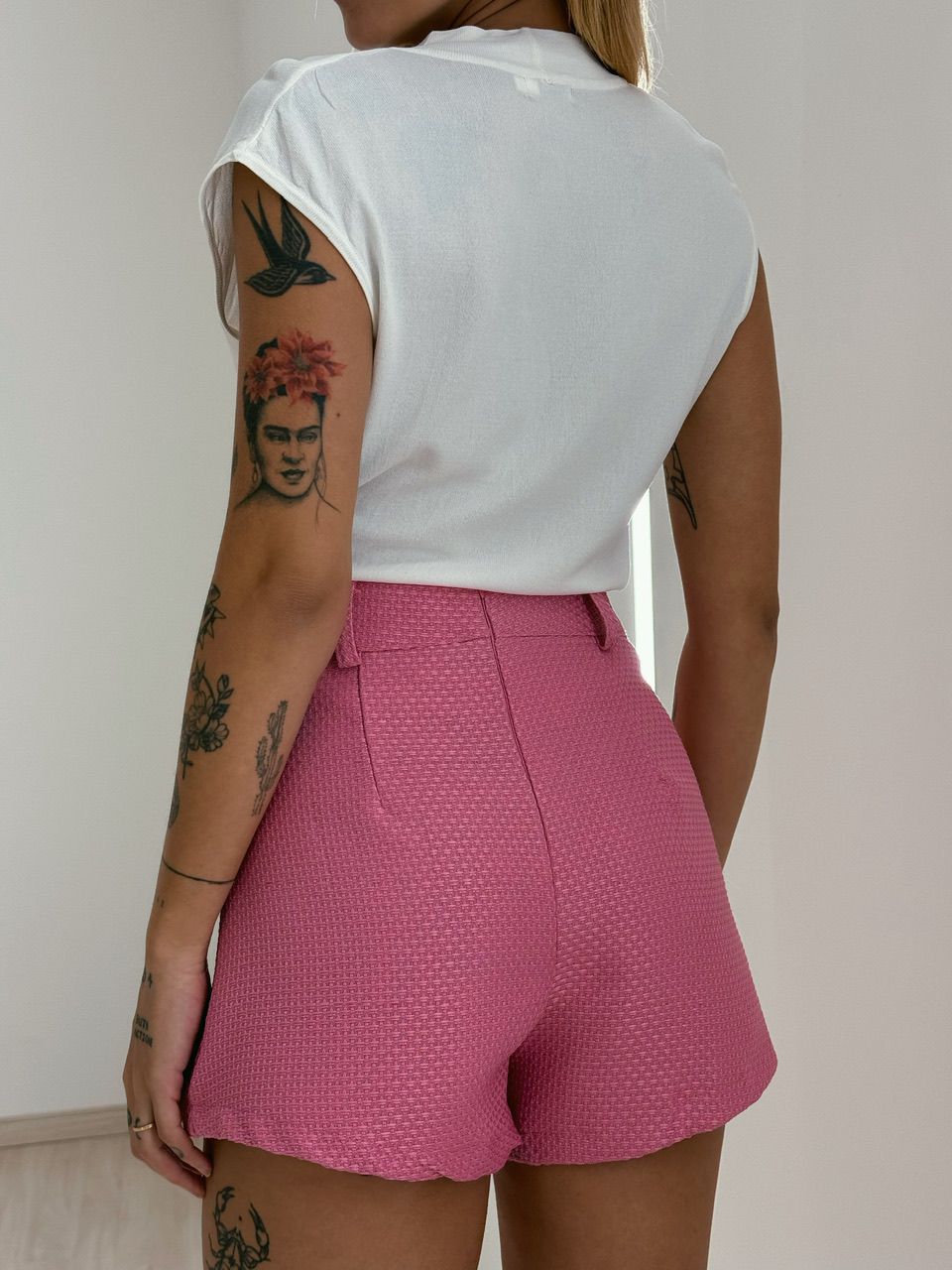 SHORT SAIA ALICE TWEED ROSA