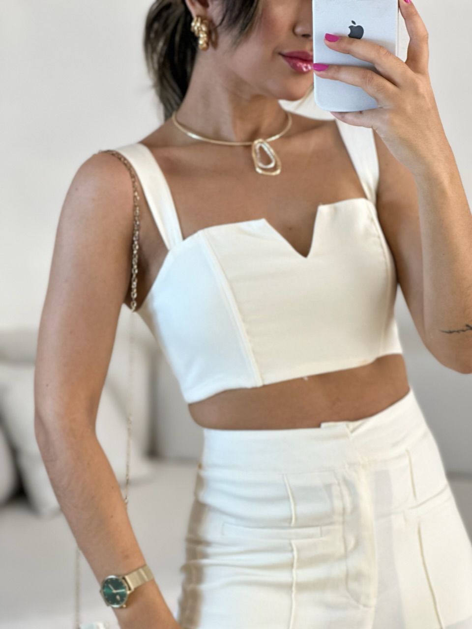 CONJUNTO ROBERTA CALÇA MARFIM