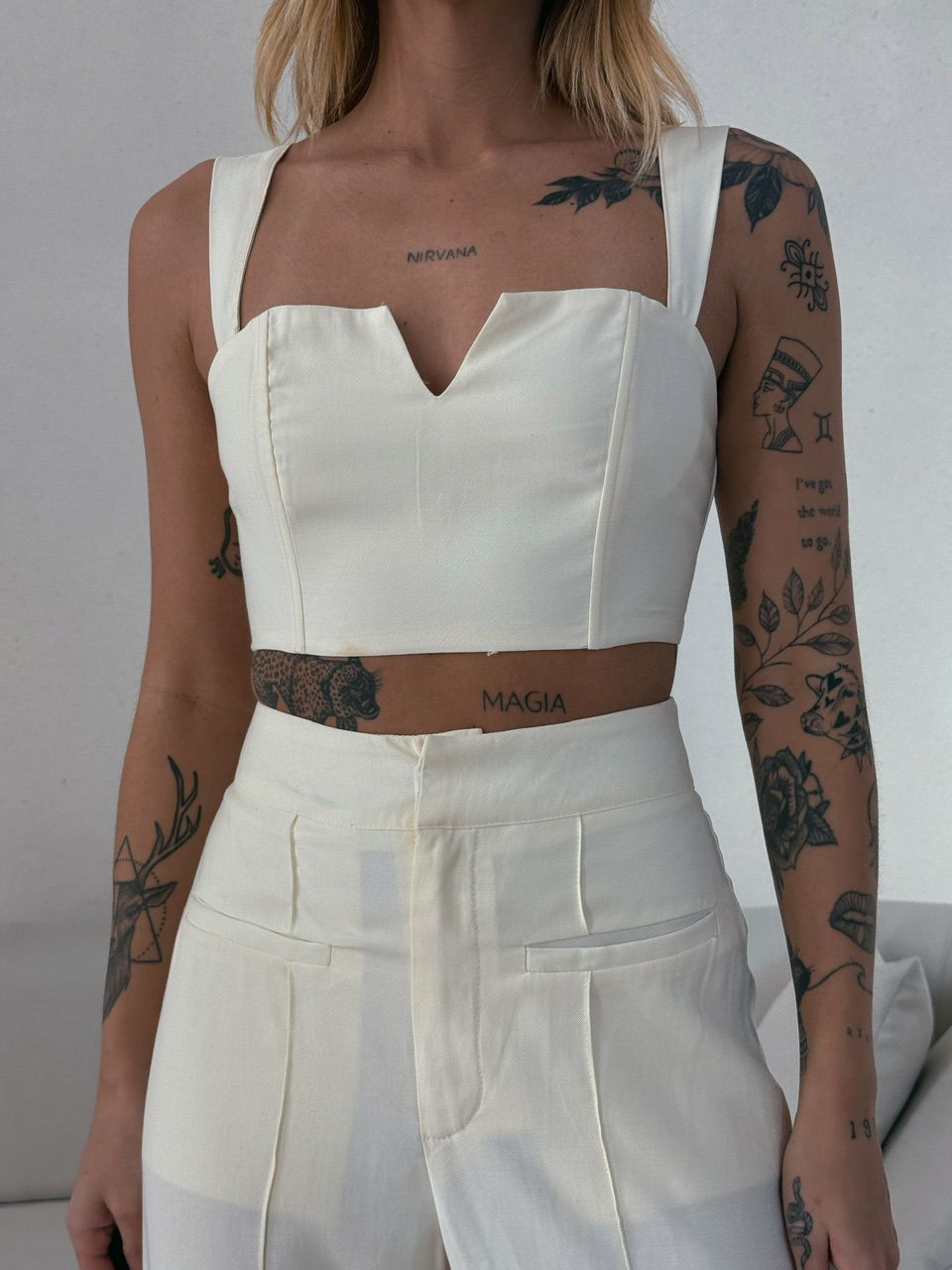 CONJUNTO ROBERTA CALÇA MARFIM