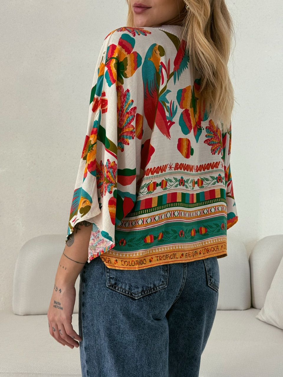 CROPPED FLORA ESTAMPADO OFF