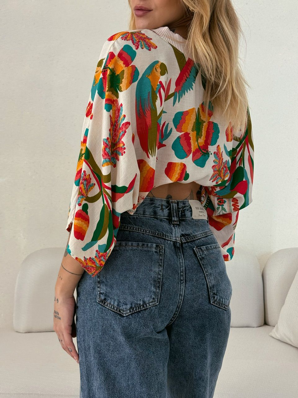 CROPPED FLORA ESTAMPADO OFF