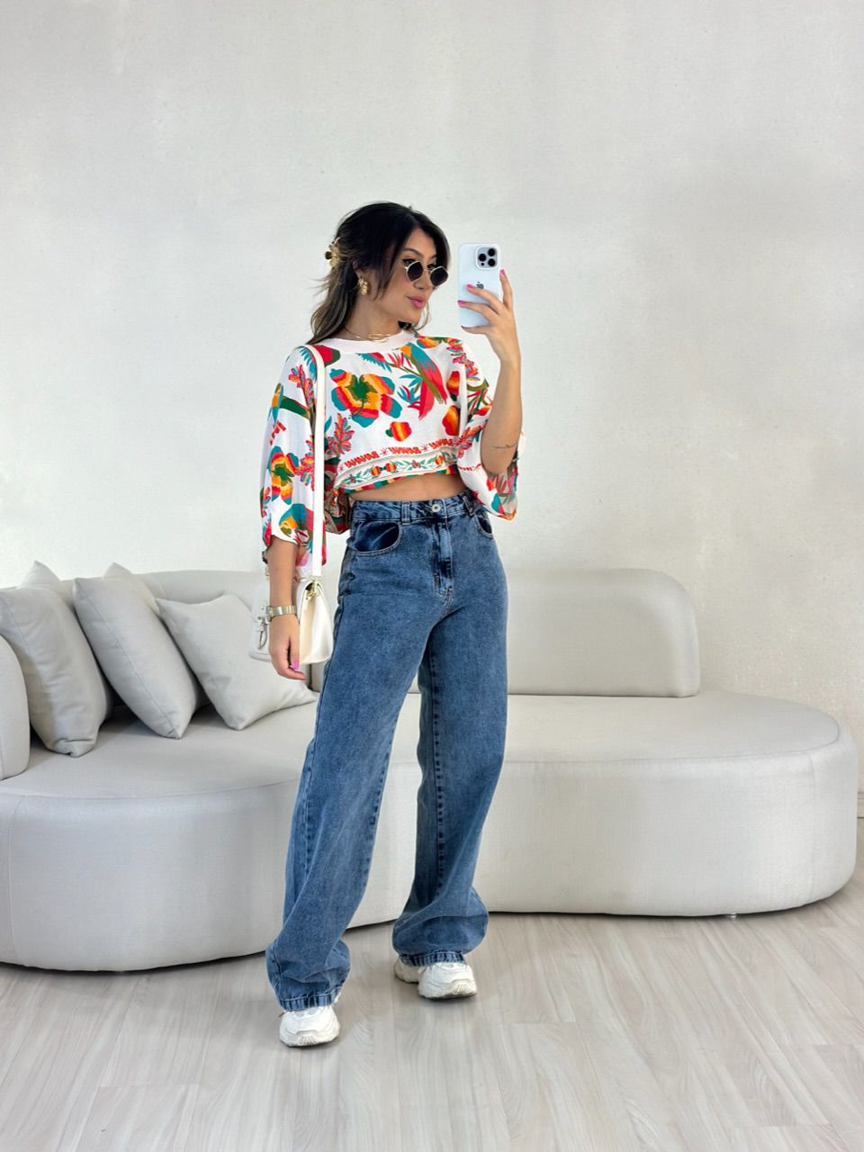 CROPPED FLORA ESTAMPADO OFF