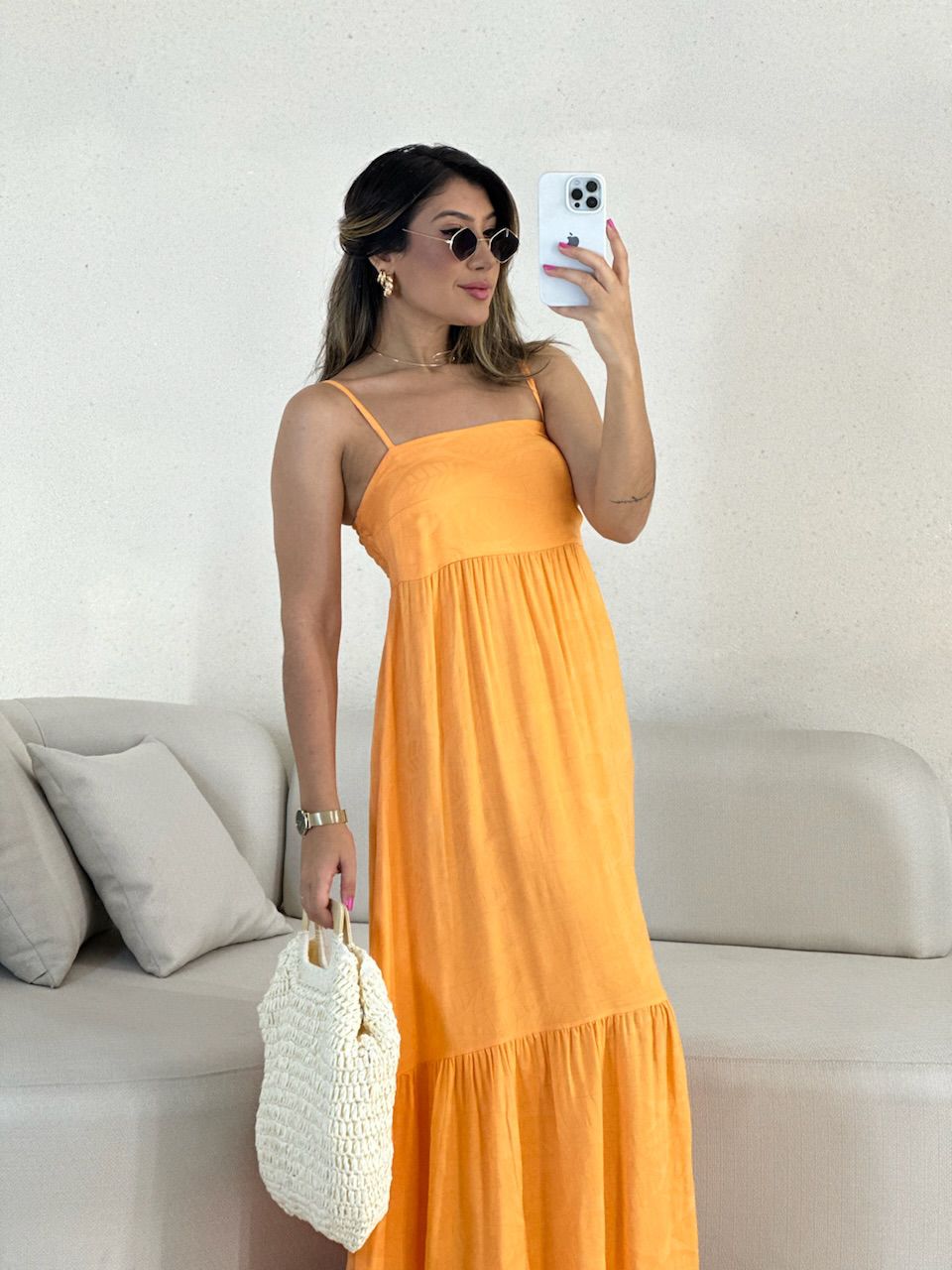VESTIDO ALICIA ALÇA LARANJA