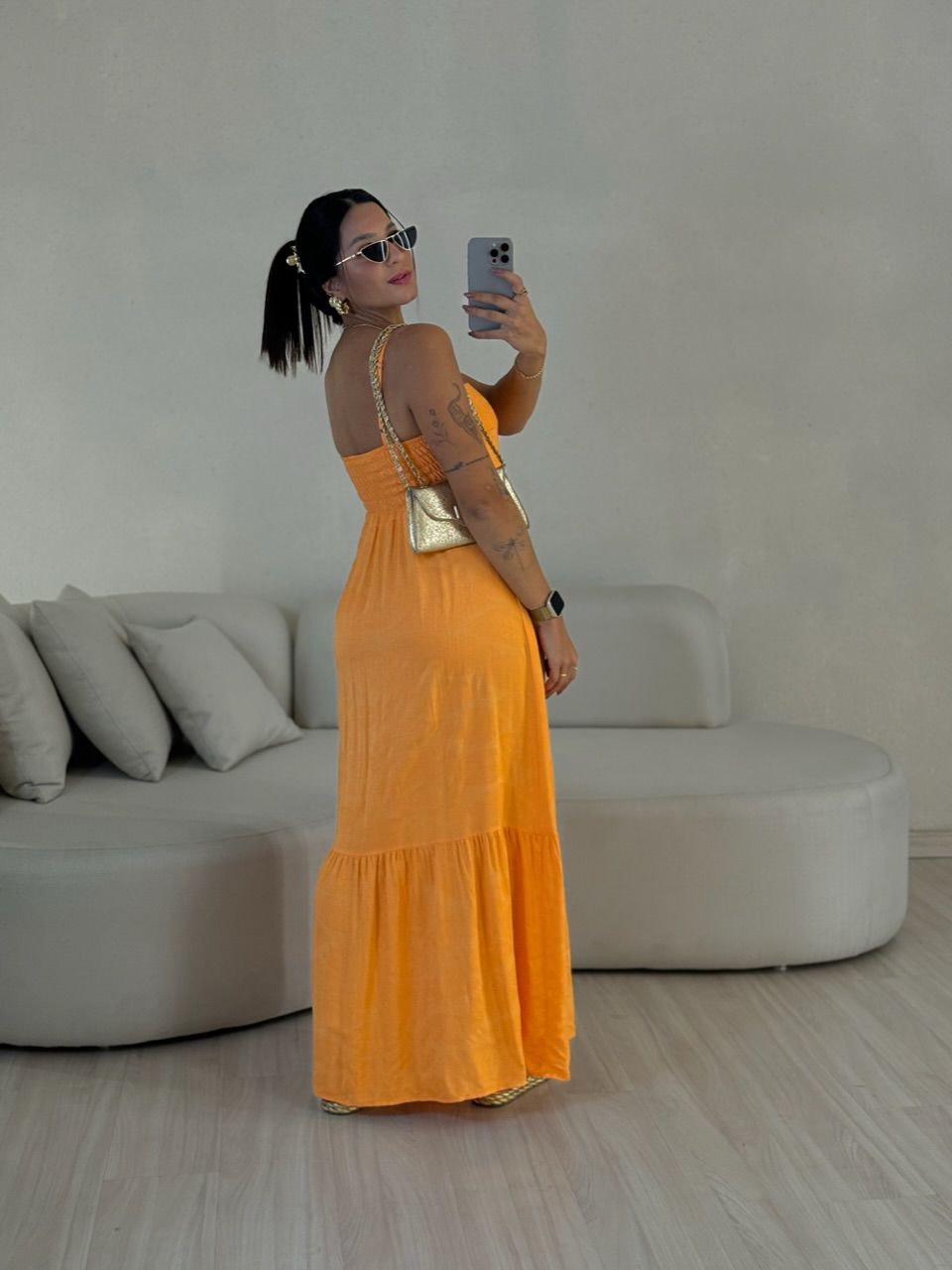 VESTIDO ALICIA ALÇA LARANJA
