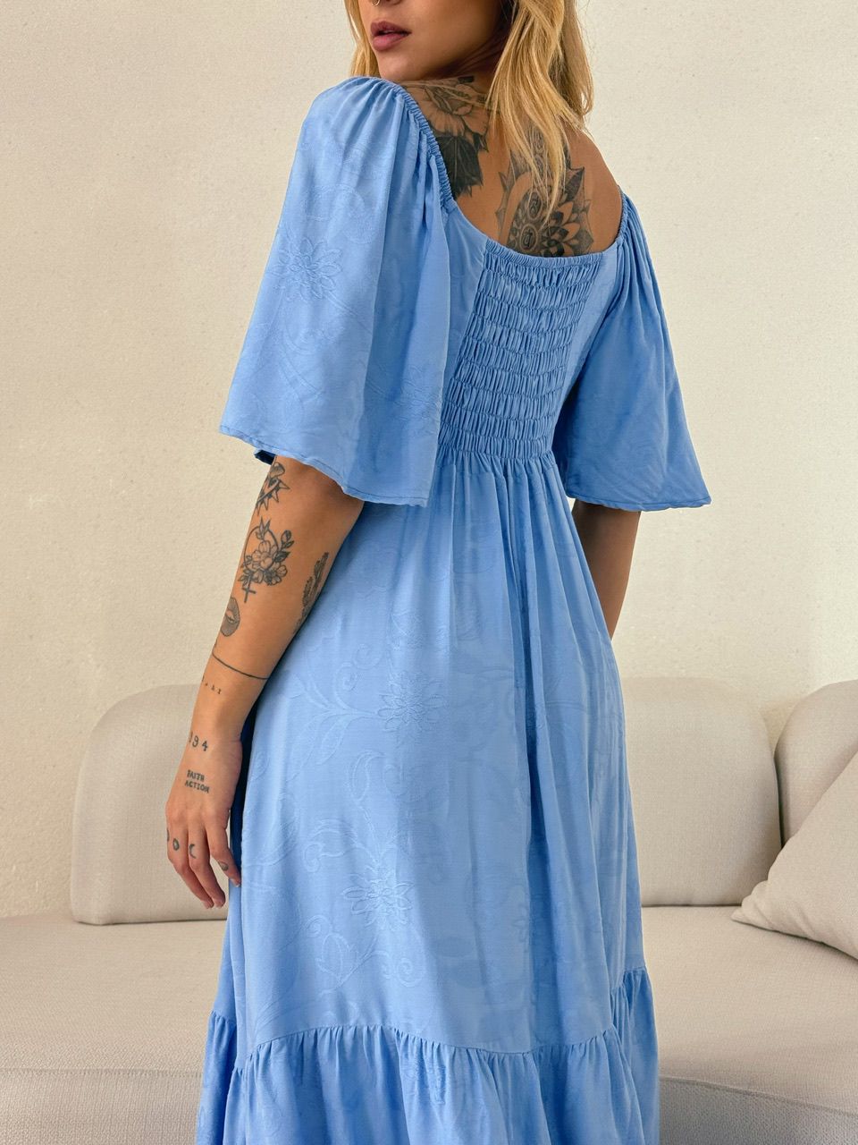 VESTIDO LAUANA MANGA BABY BLUE