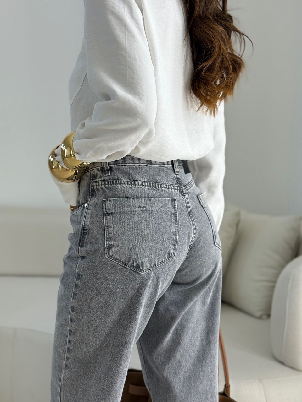CALÇA RENATA JEANS CINZA