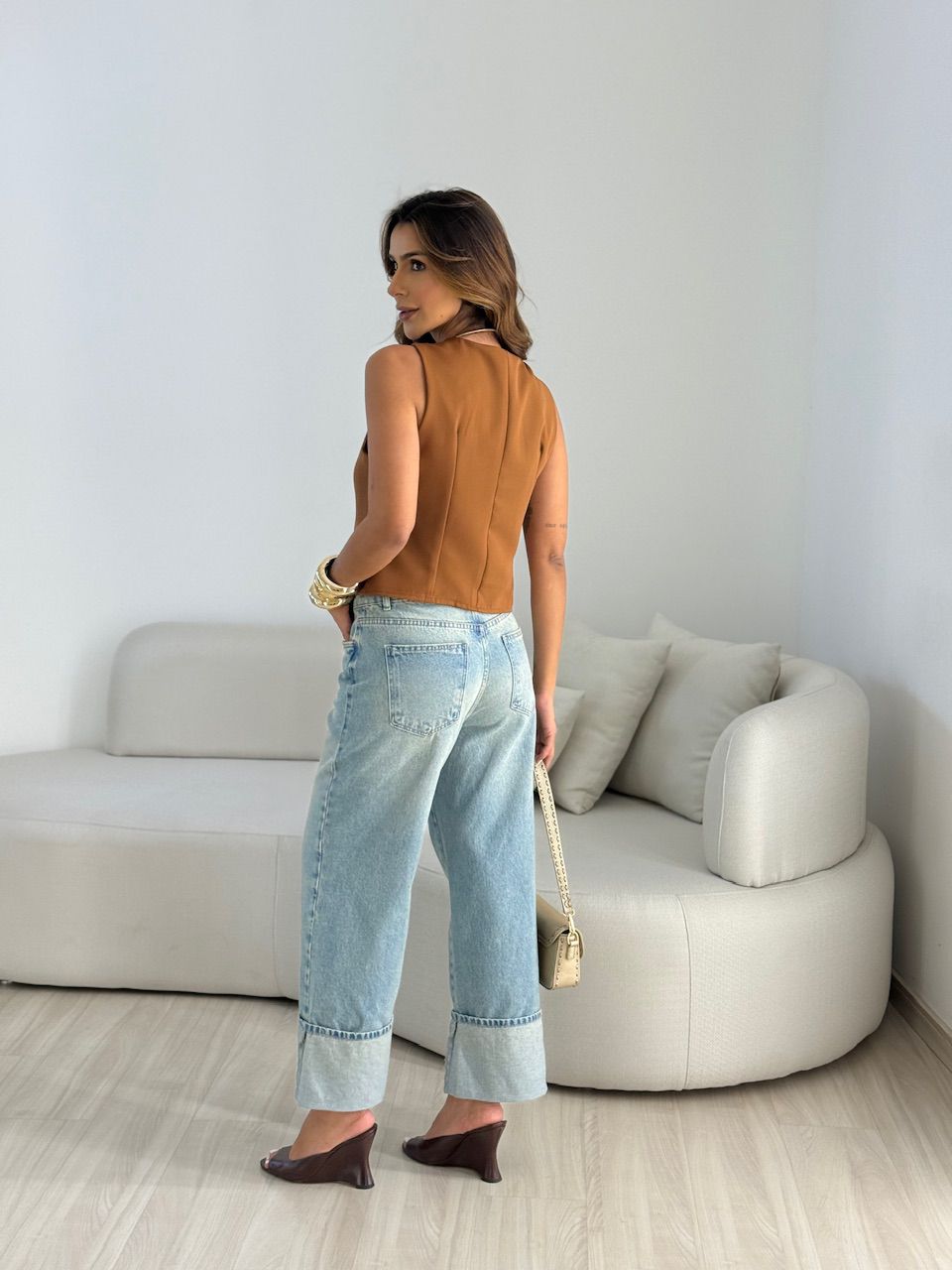 COLETE LOREN ALFAIATARIA CARAMELO