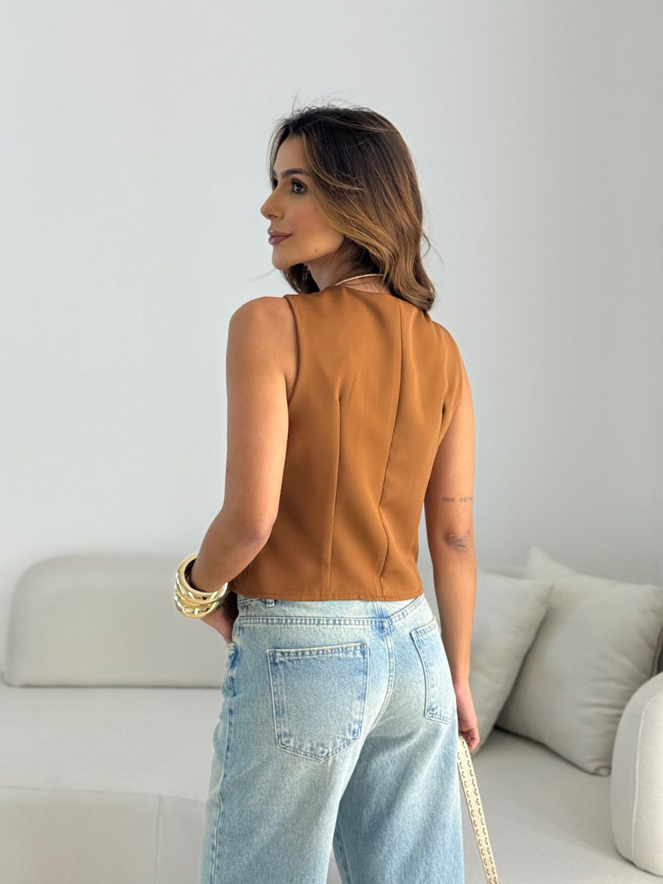 COLETE LOREN ALFAIATARIA CARAMELO