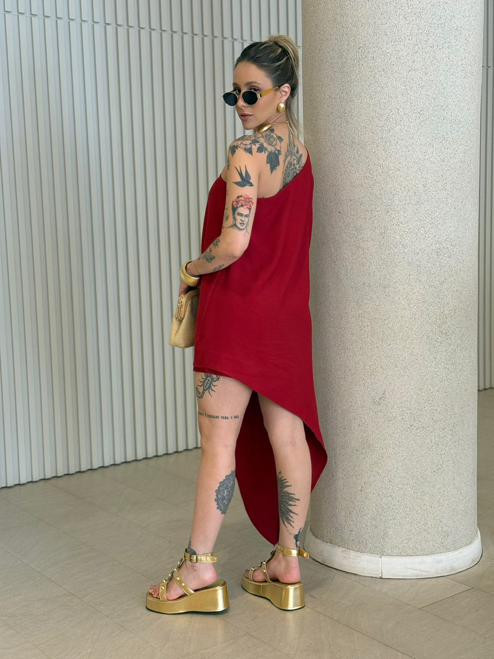 CONJUNTO ATENA NULA MANGA VERMELHO RUBI