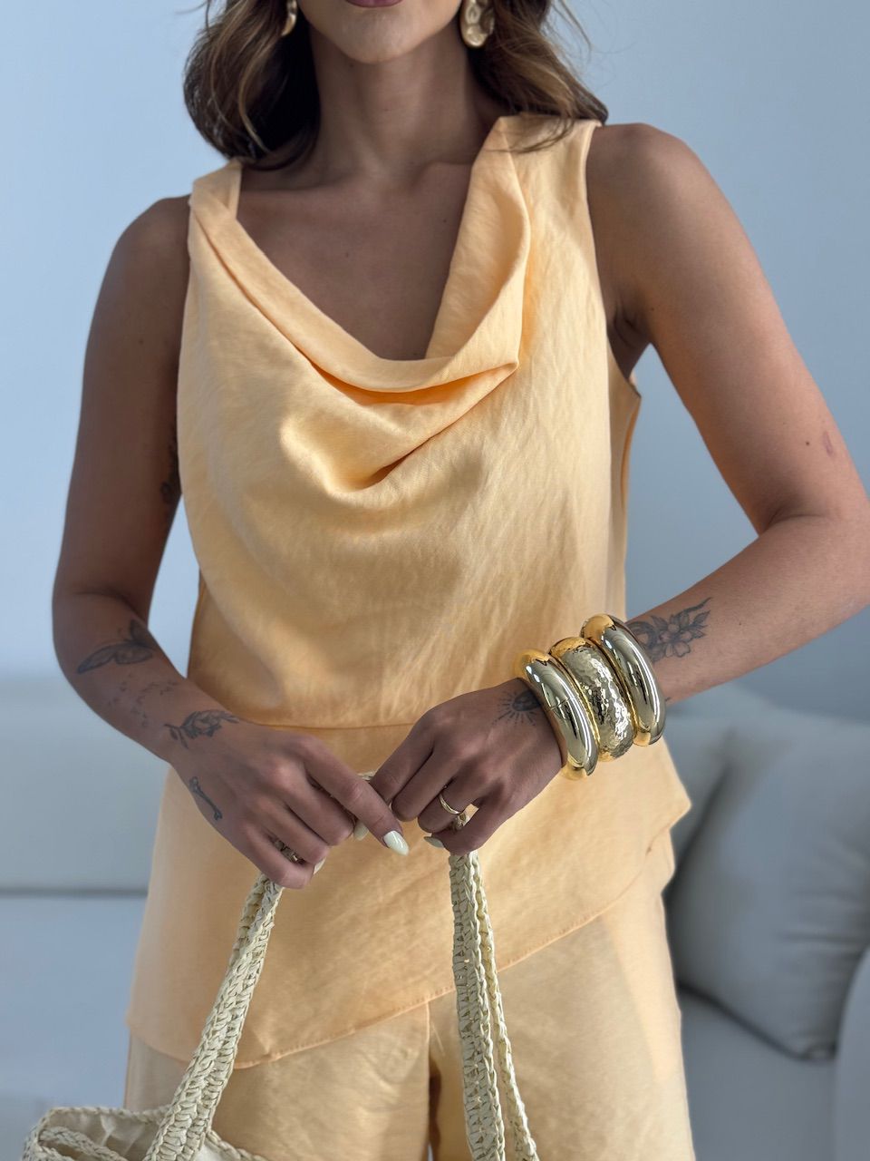 CONJUNTO EMILI SHORT LARANJA