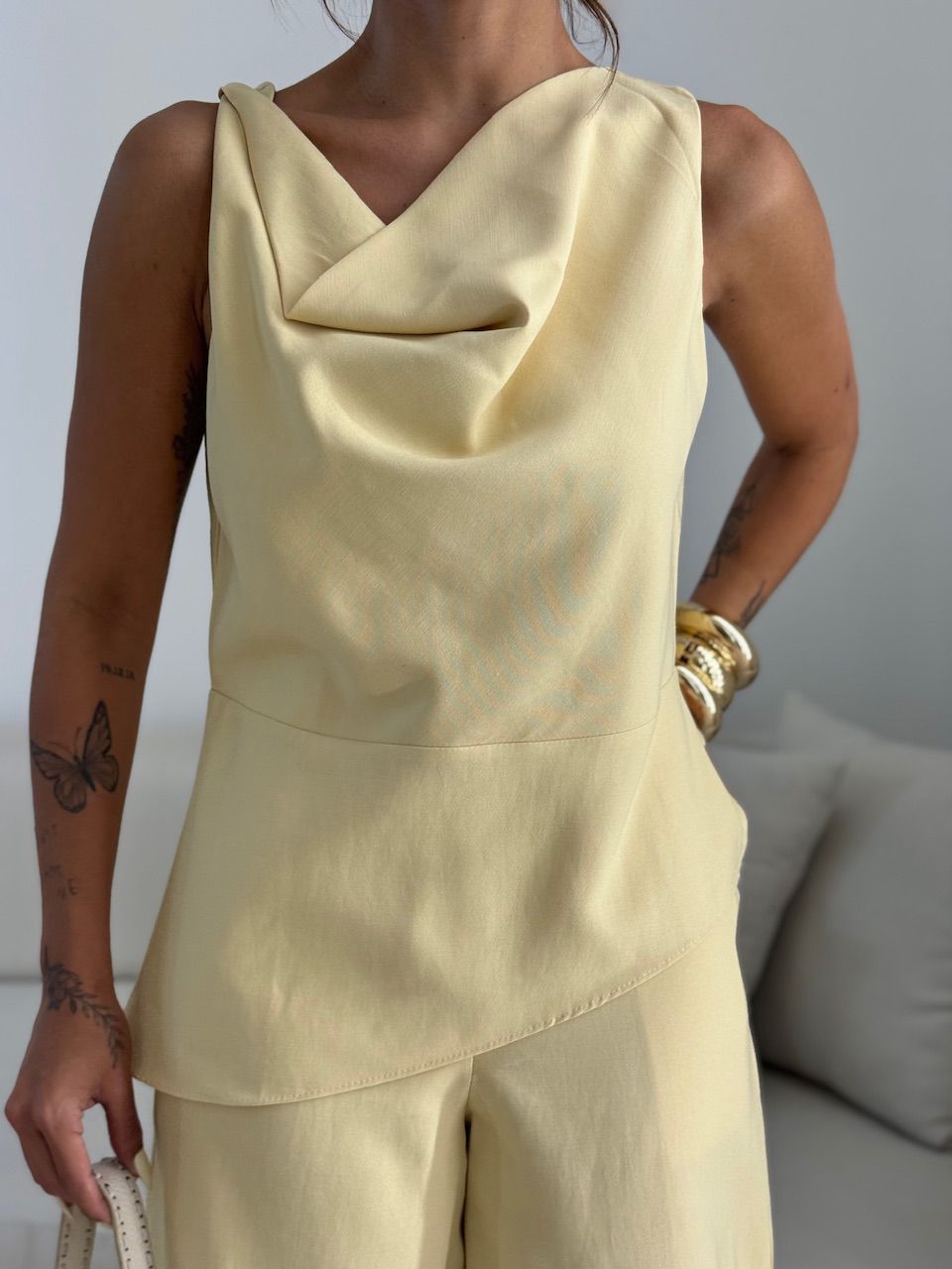CONJUNTO EMILI SHORT YELLOW BUTTER