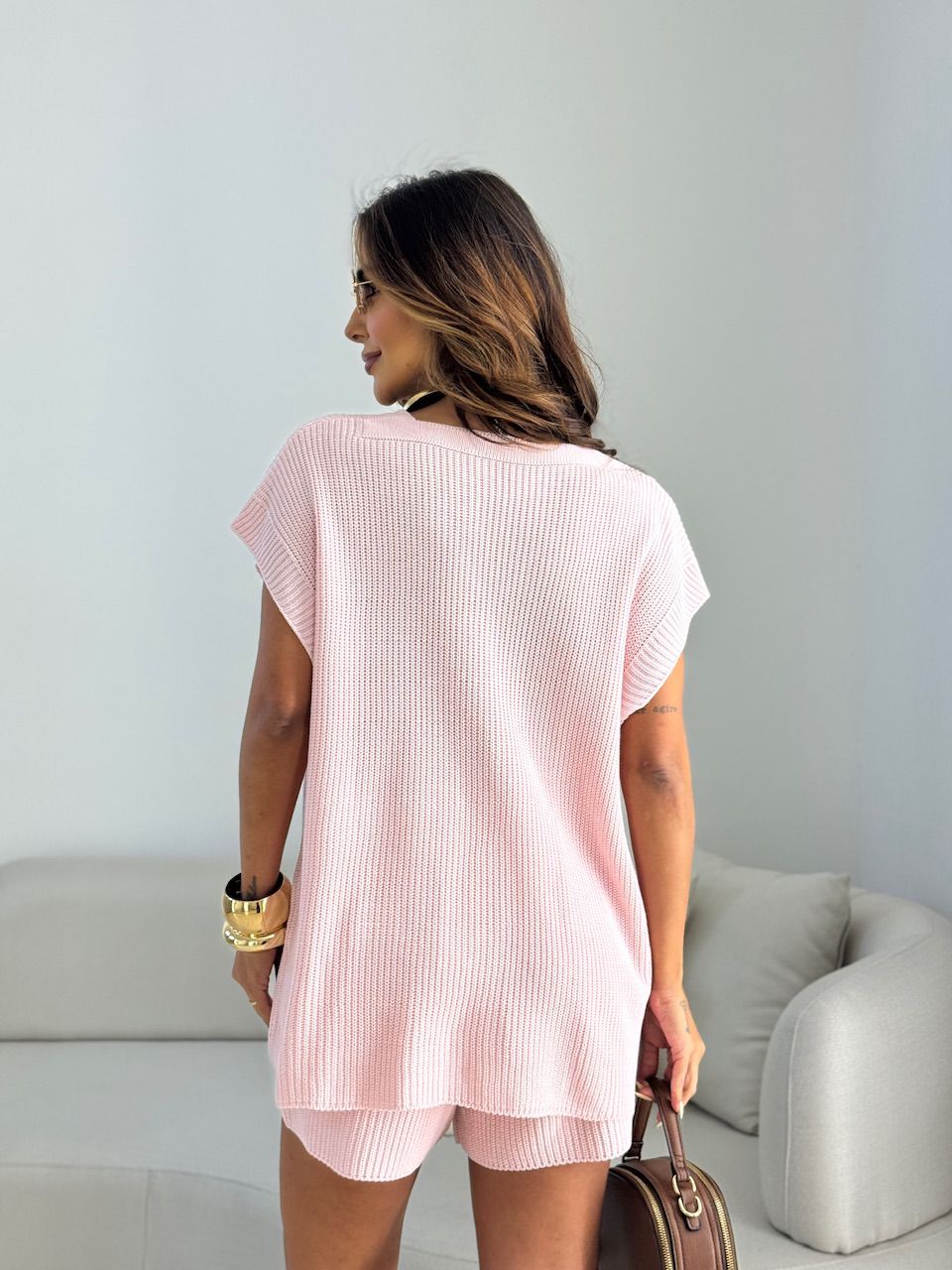 CONJUNTO EUNICE TRICOT BABY PINK
