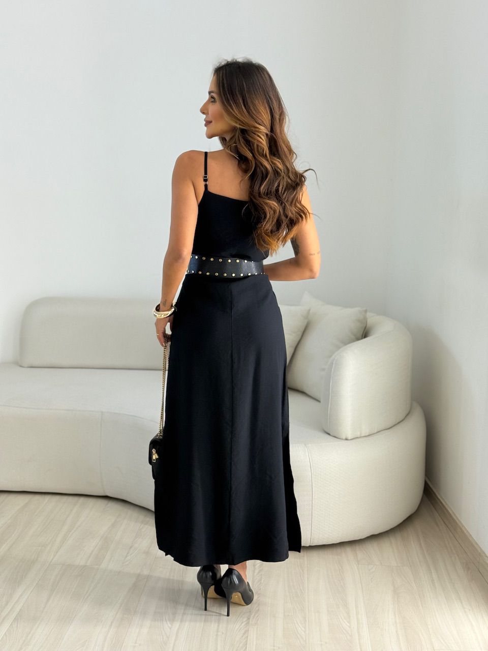 VESTIDO CIBELE ALÇA PRETO