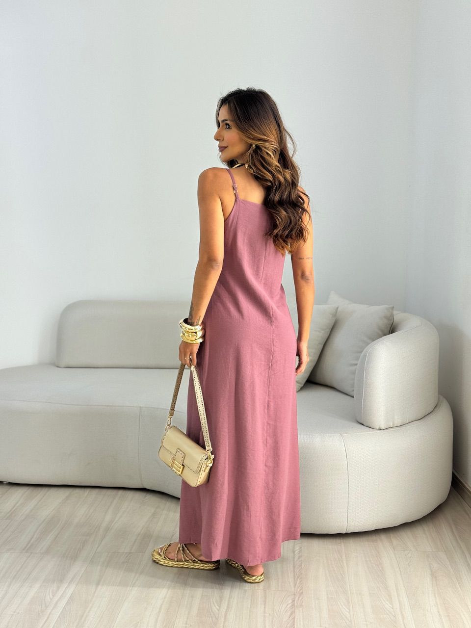 VESTIDO CIBELE ALÇA ROSÊ