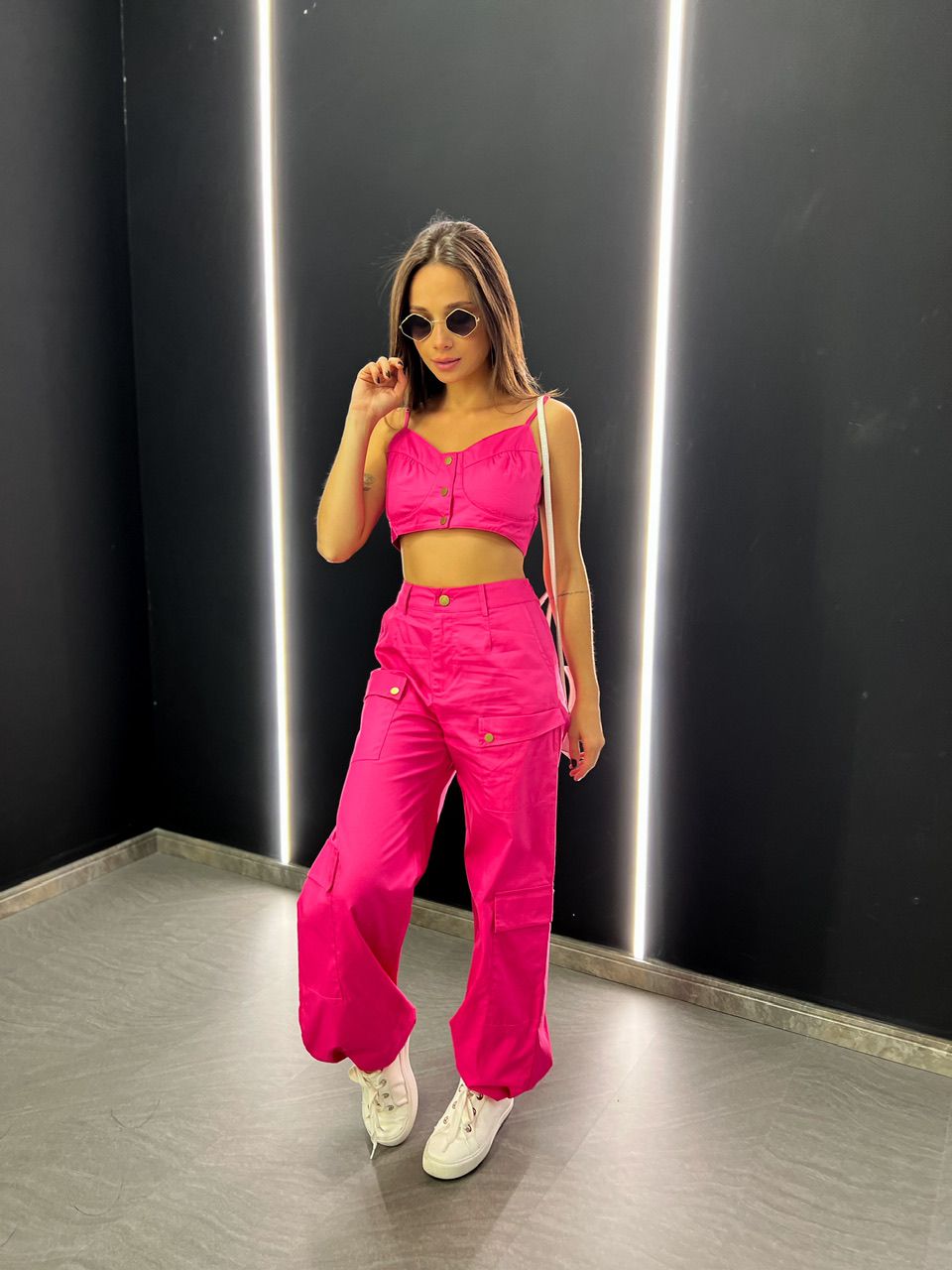 CONJUNTO CLARA CALÇA CARGO PINK
