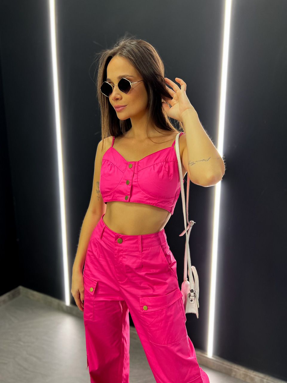 CONJUNTO CLARA CALÇA CARGO PINK