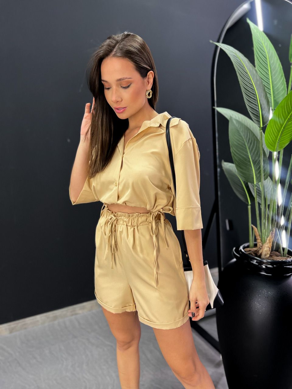 CONJUNTO GRAZI SHORT CAPUCCINO 
