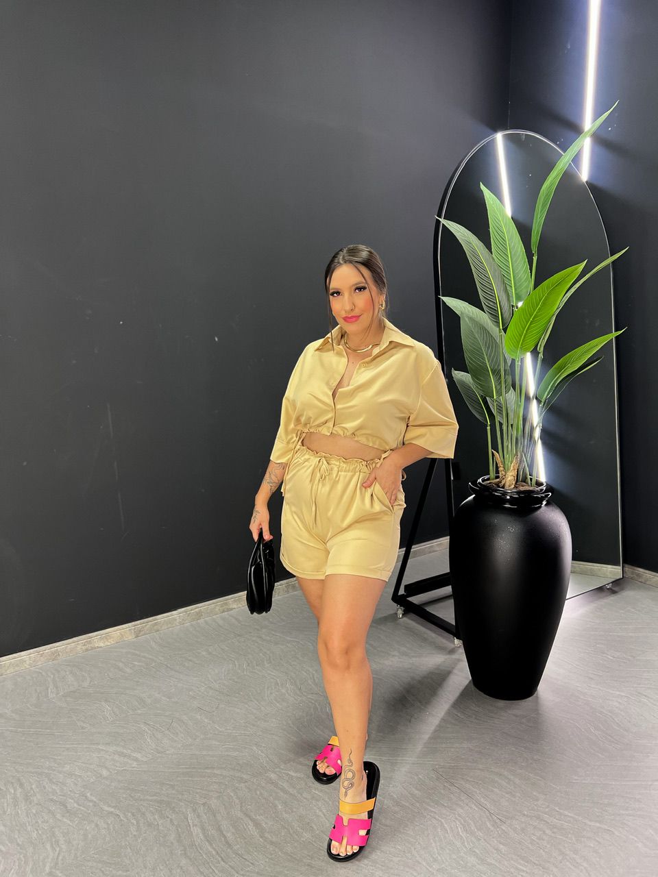 CONJUNTO GRAZI SHORT CAPUCCINO 