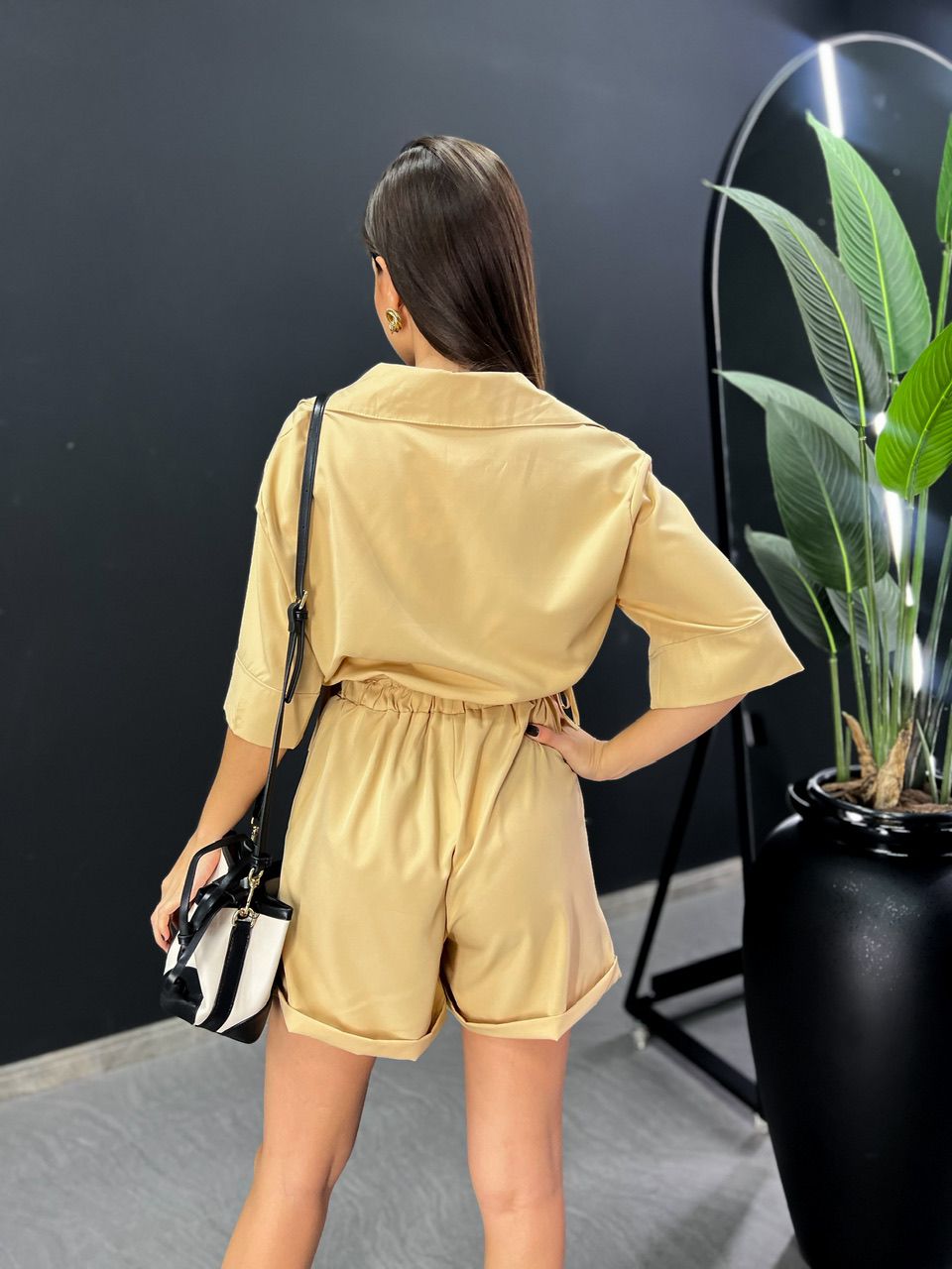 CONJUNTO GRAZI SHORT CAPUCCINO 