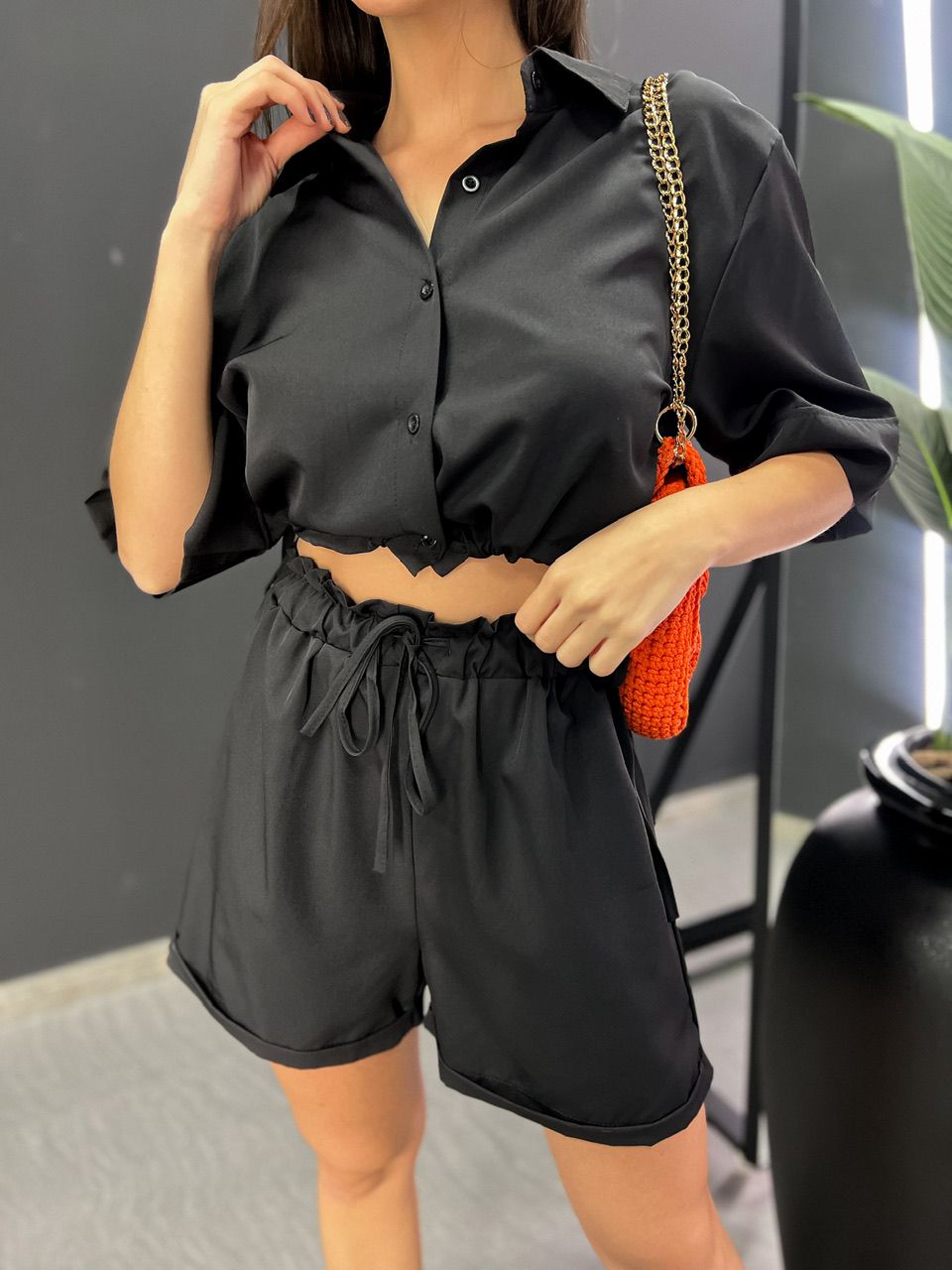CONJUNTO GRAZI SHORT PRETO