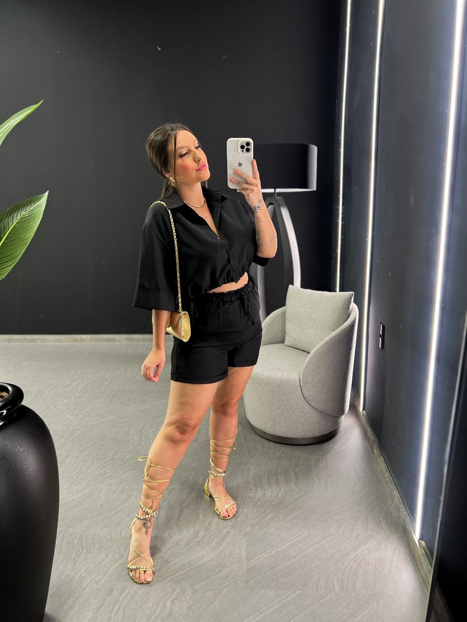 CONJUNTO GRAZI SHORT PRETO