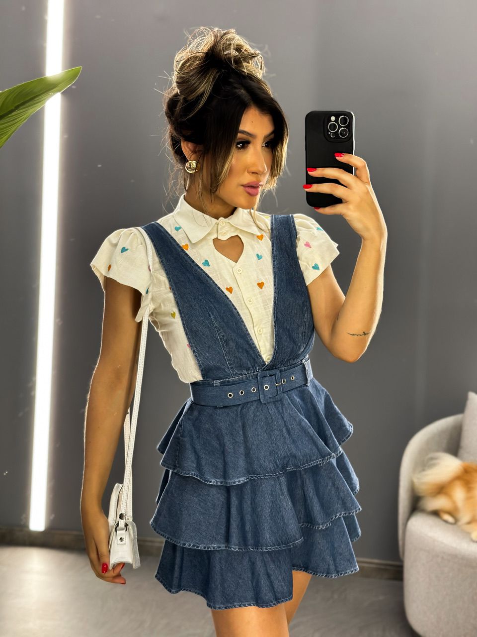 SALOPETE JEANS JEANS ESCURO