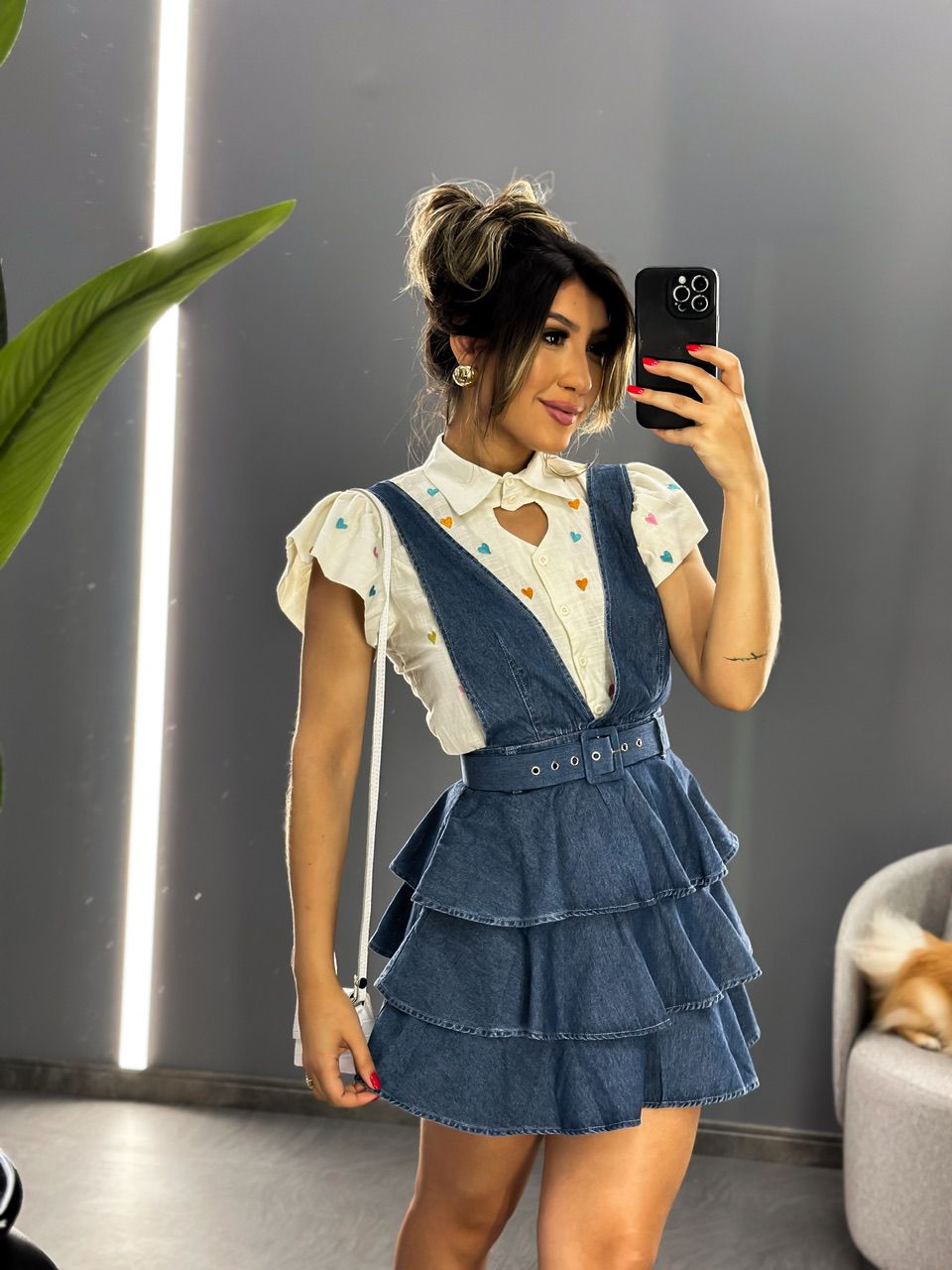 SALOPETE JEANS JEANS ESCURO
