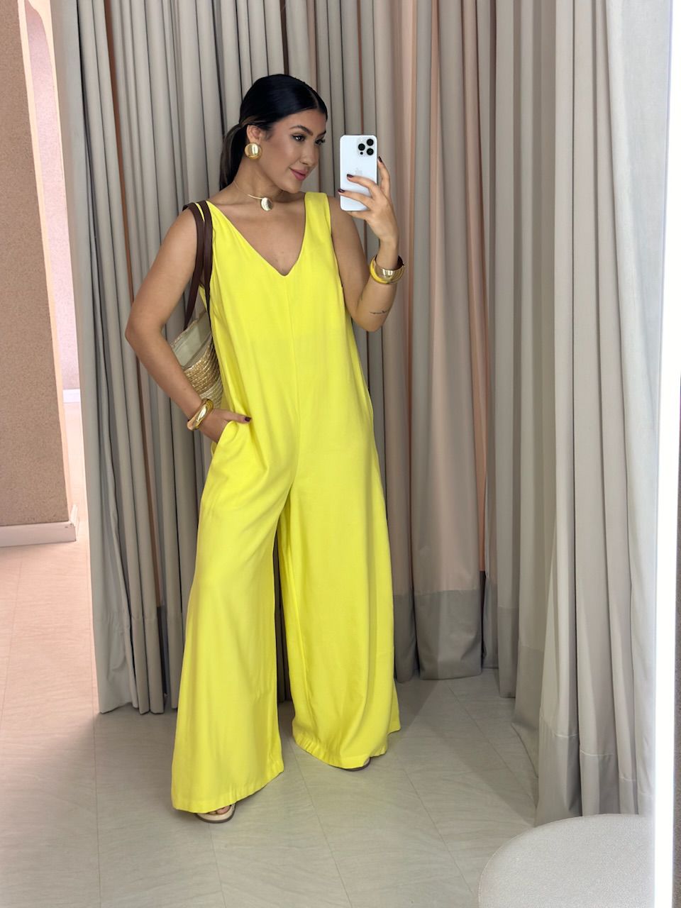 MACACÃO ALICE faixa Amarelo
