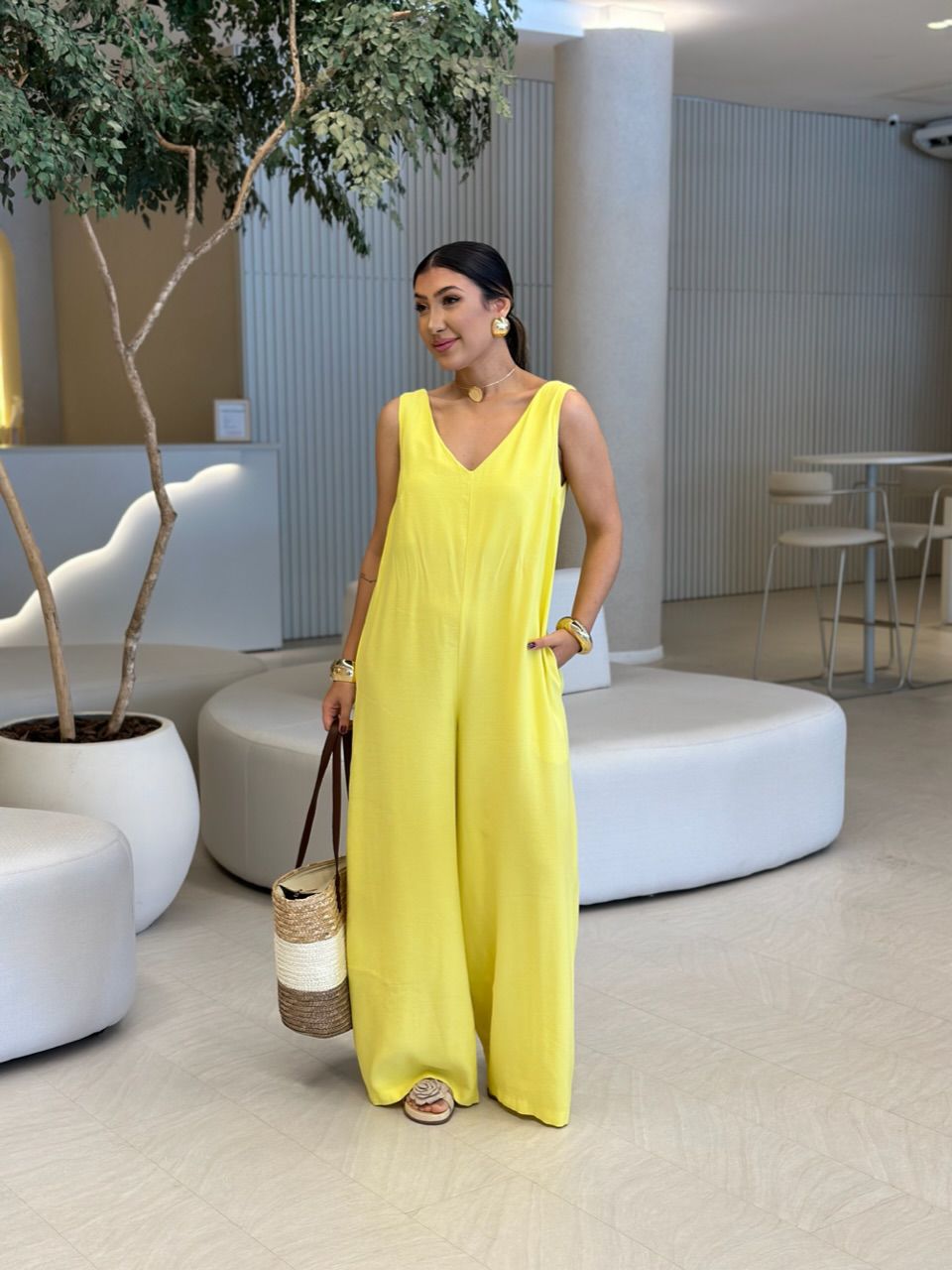 MACACÃO ALICE faixa Amarelo