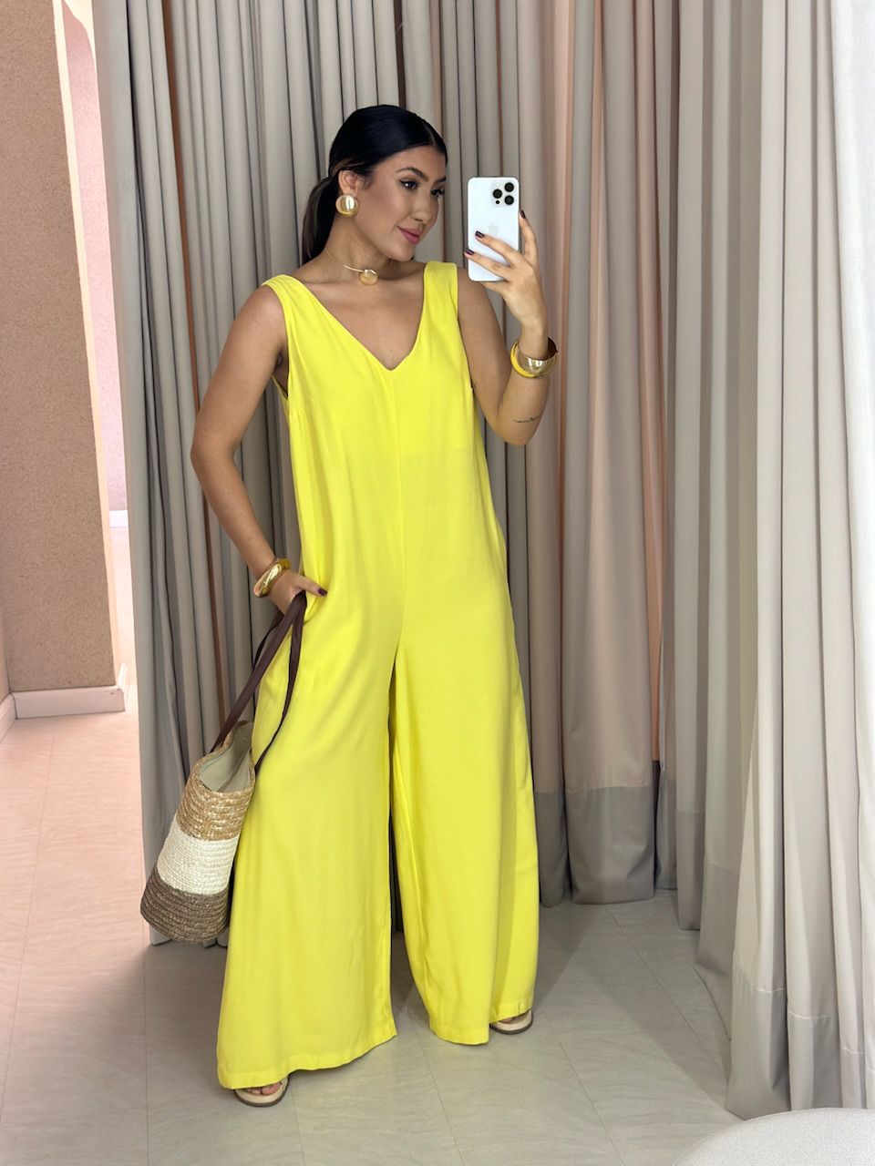 MACACÃO ALICE faixa Amarelo