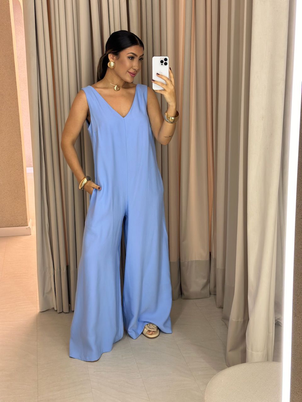 MACACÃO ALICE faixa BABY BLUE - 0058160365 - CAROLLA FERRARO