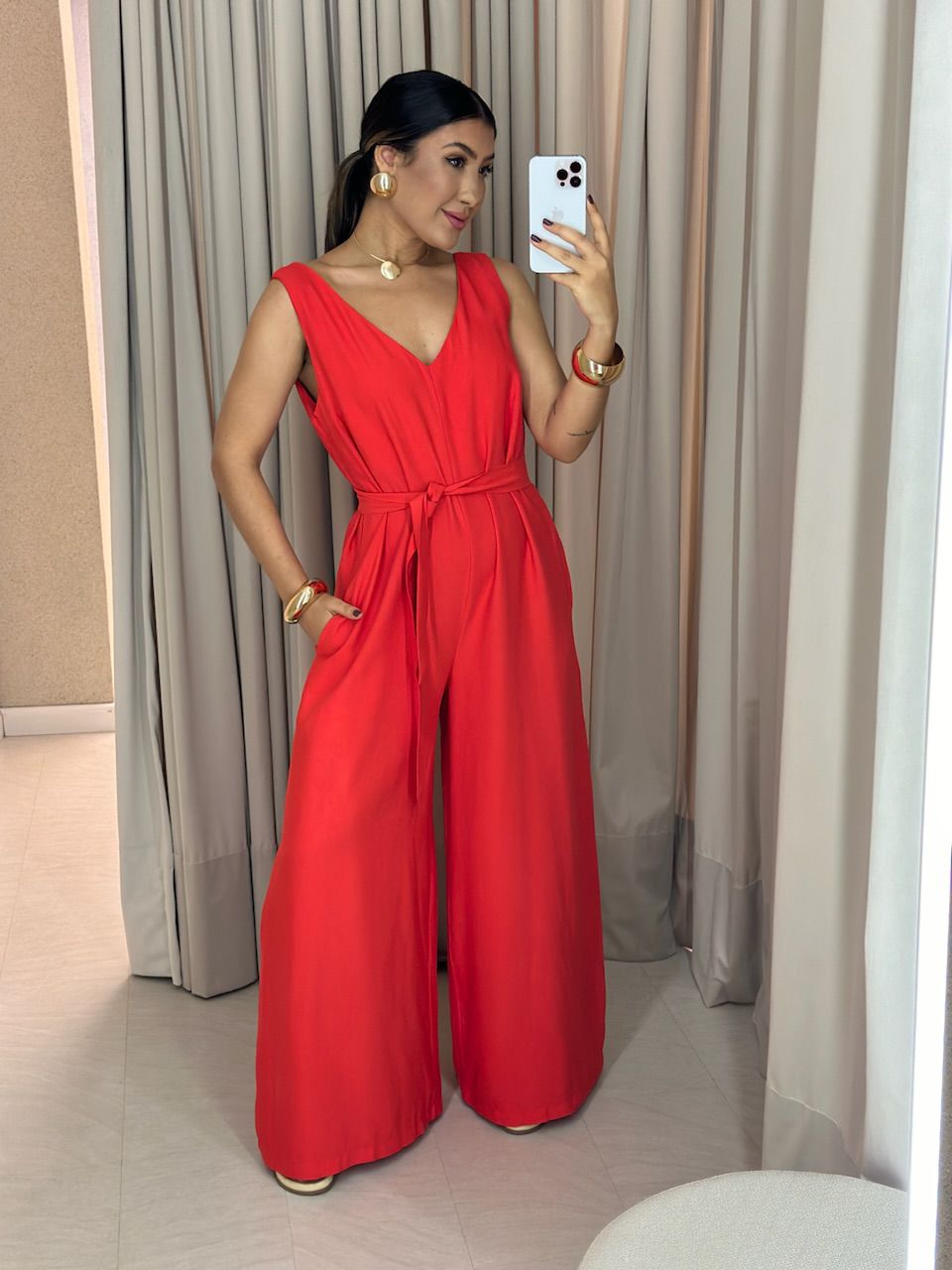 MACACÃO ALICE faixa vermelho