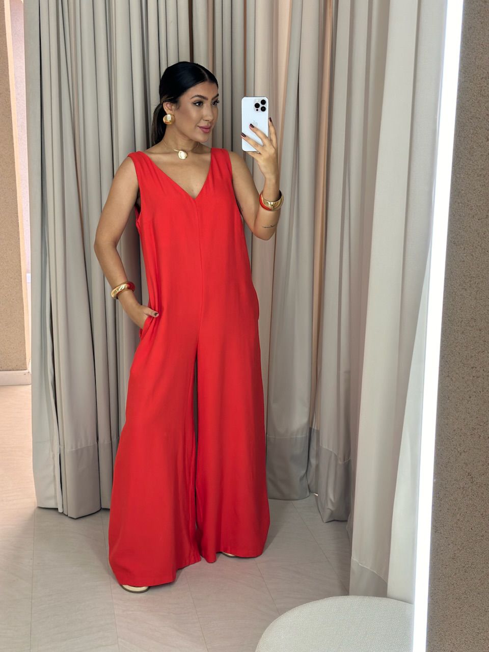 MACACÃO ALICE faixa vermelho