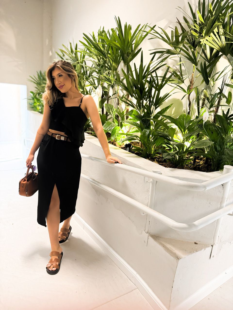 CONJUNTO MANUELA SAIA MIDI PRETO