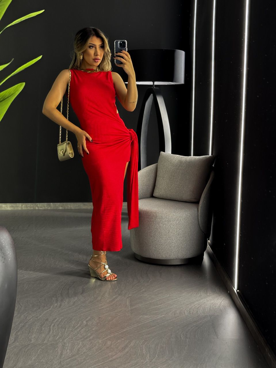 VESTIDO MELISSA COM SHORT VERMELHO
