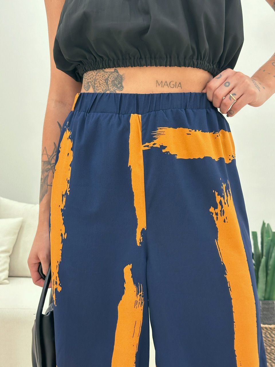 CALÇA MAYA ESTAMPADA AZUL
